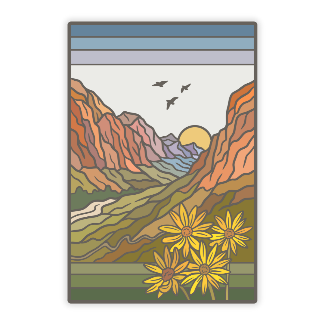 Zion National Park Utah Vinyl Sticker