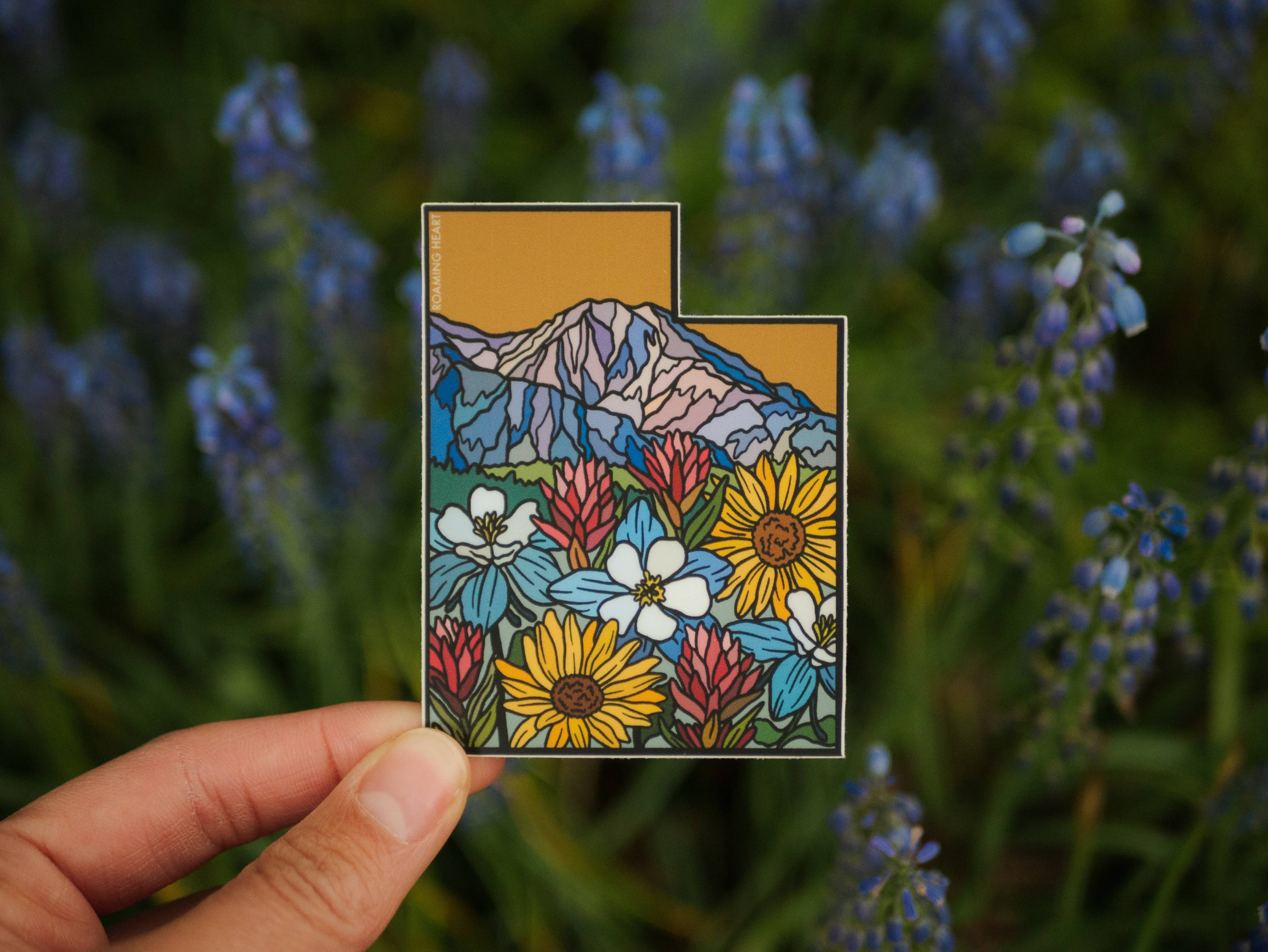 Utah Wildflower Landscape | Sticker
