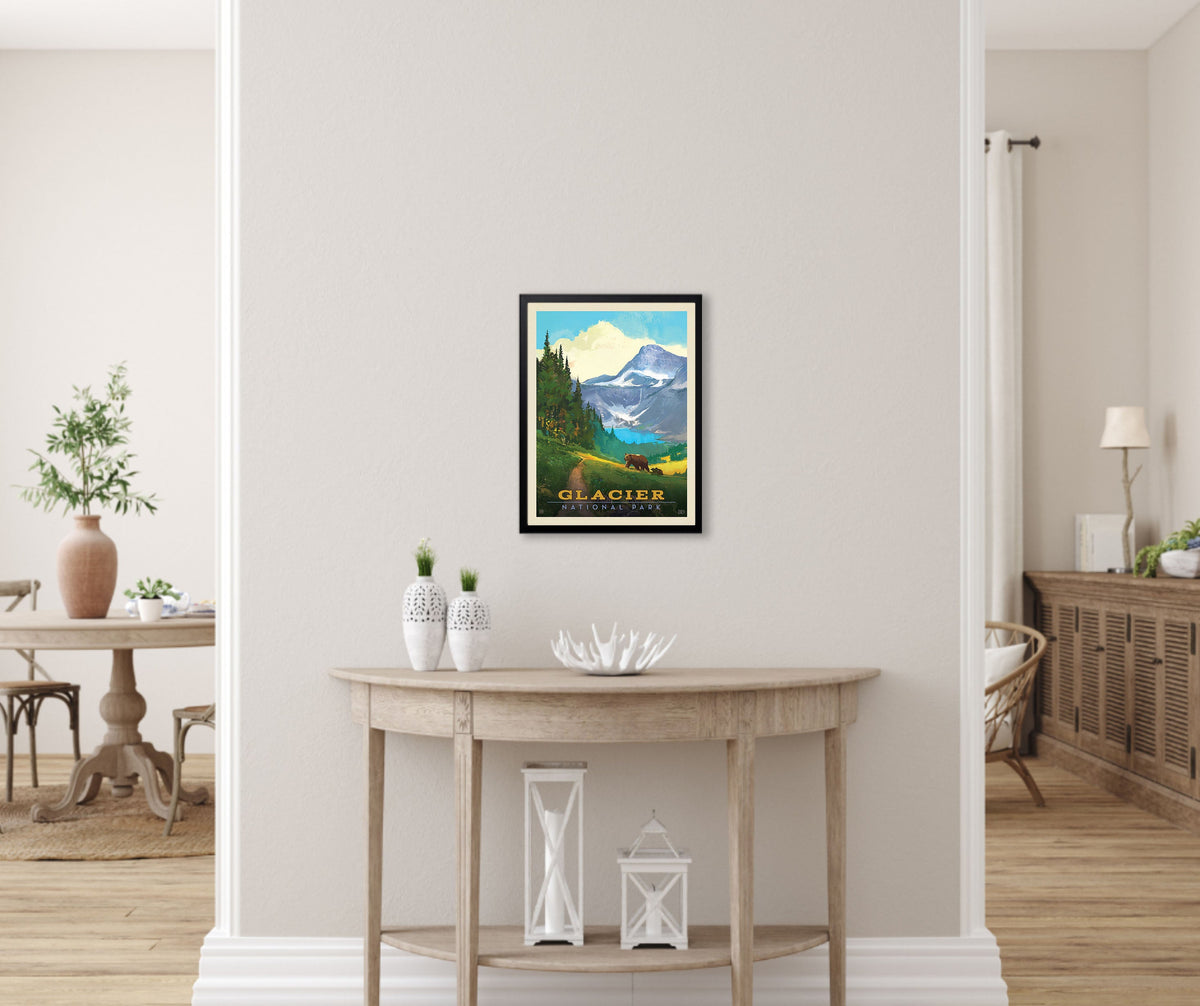 Glacier National Park: Indian Pass (63 National Parks) Art Print