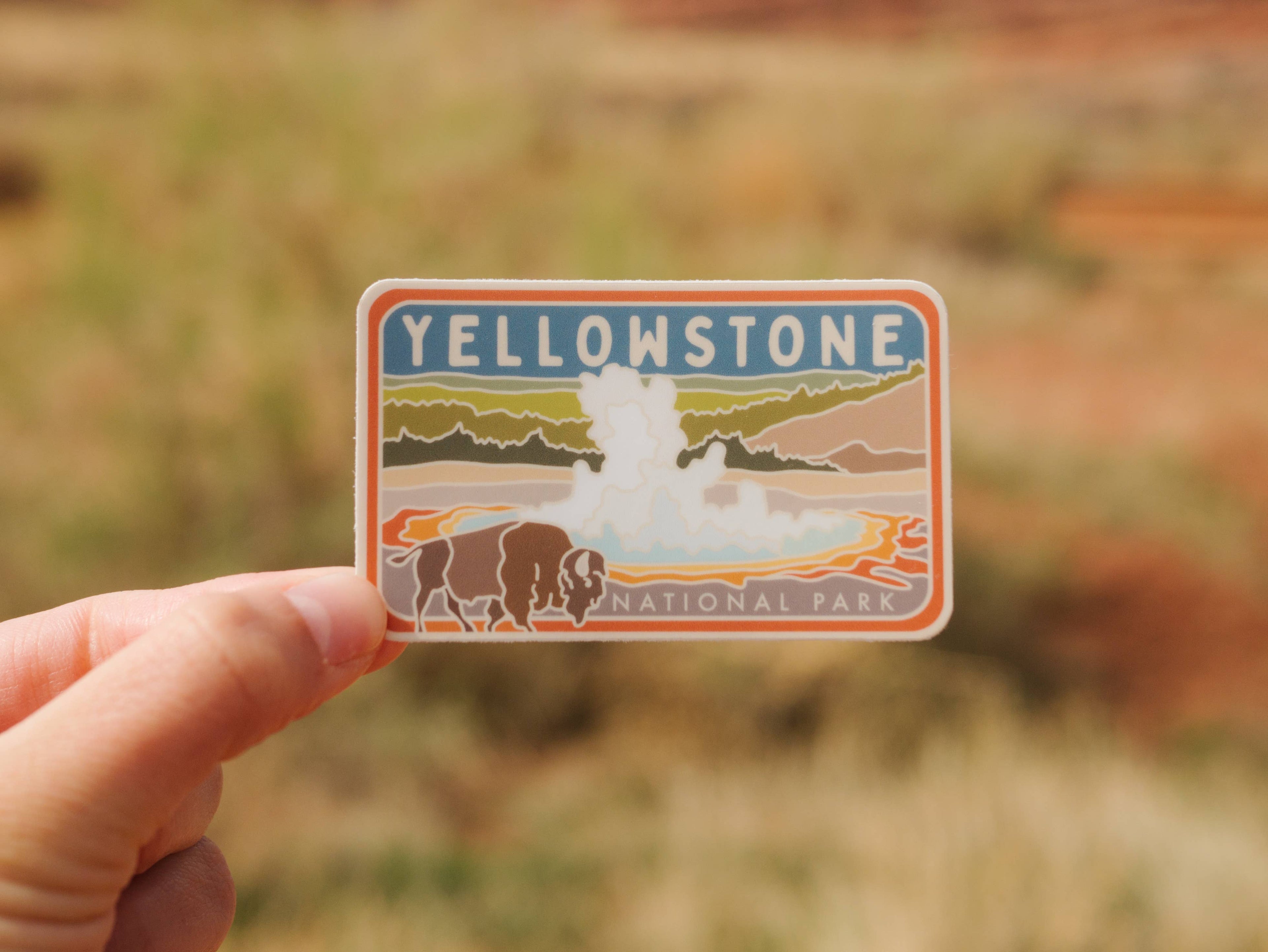 Yellowstone Grand Prismatic - License Plate Series | Sticker