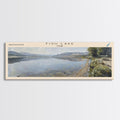 Fish Lake Utah Framed Canvas Print, Panoramic Lake House Decor, Wall Art, Travel Poster, Tranquil Lake Painting, Nature Art