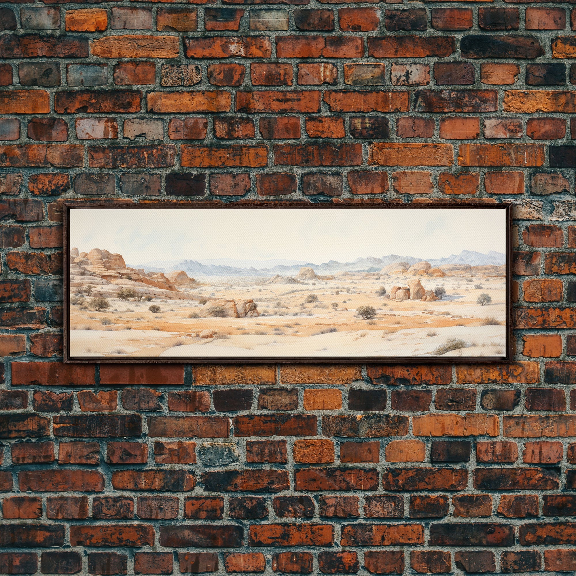 Arches National Park Poster, Utah, Extra Large Horizontal Wall Art, Watercolor Travel Print, Framed Canvas Print Wall Decor