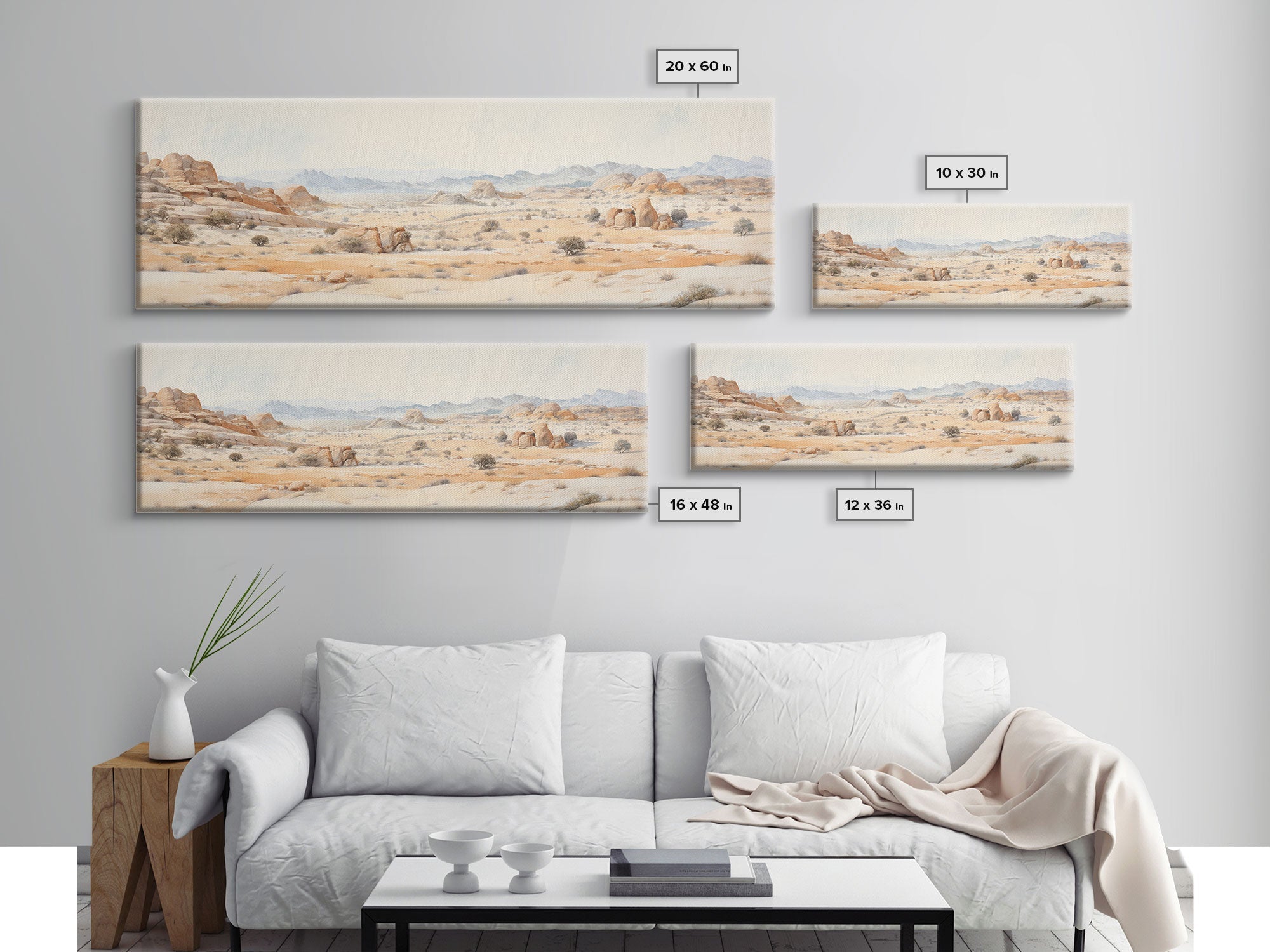 Arches National Park Poster, Utah, Extra Large Horizontal Wall Art, Watercolor Travel Print, Framed Canvas Print Wall Decor