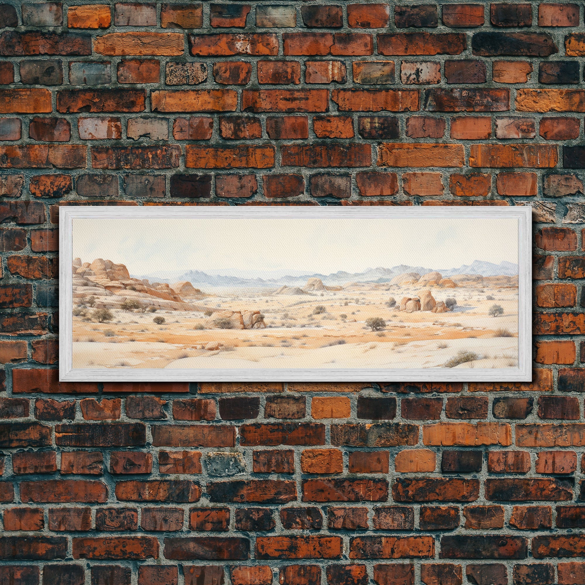 Arches National Park Poster, Utah, Extra Large Horizontal Wall Art, Watercolor Travel Print, Framed Canvas Print Wall Decor