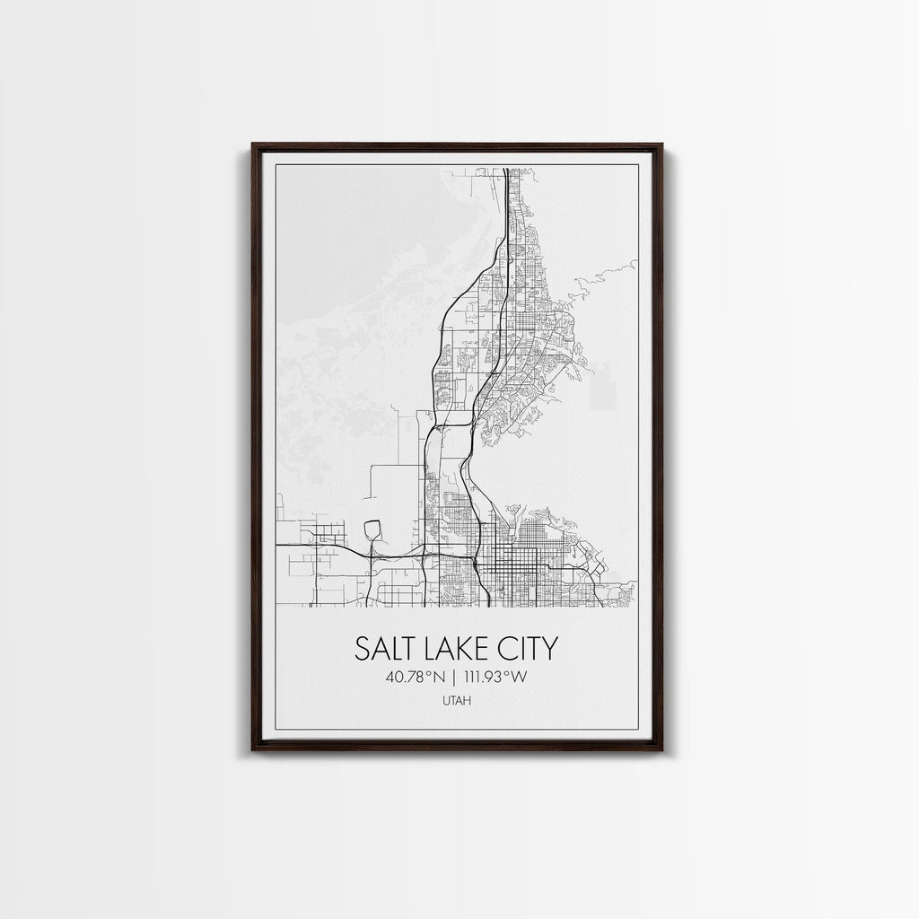 Salt Lake City Street Map, Utah Map, City Map Art, Minimalist Art, Wall Art, Canvas Print, Home Décor Wall Art, Friendship Gift, Travel Art