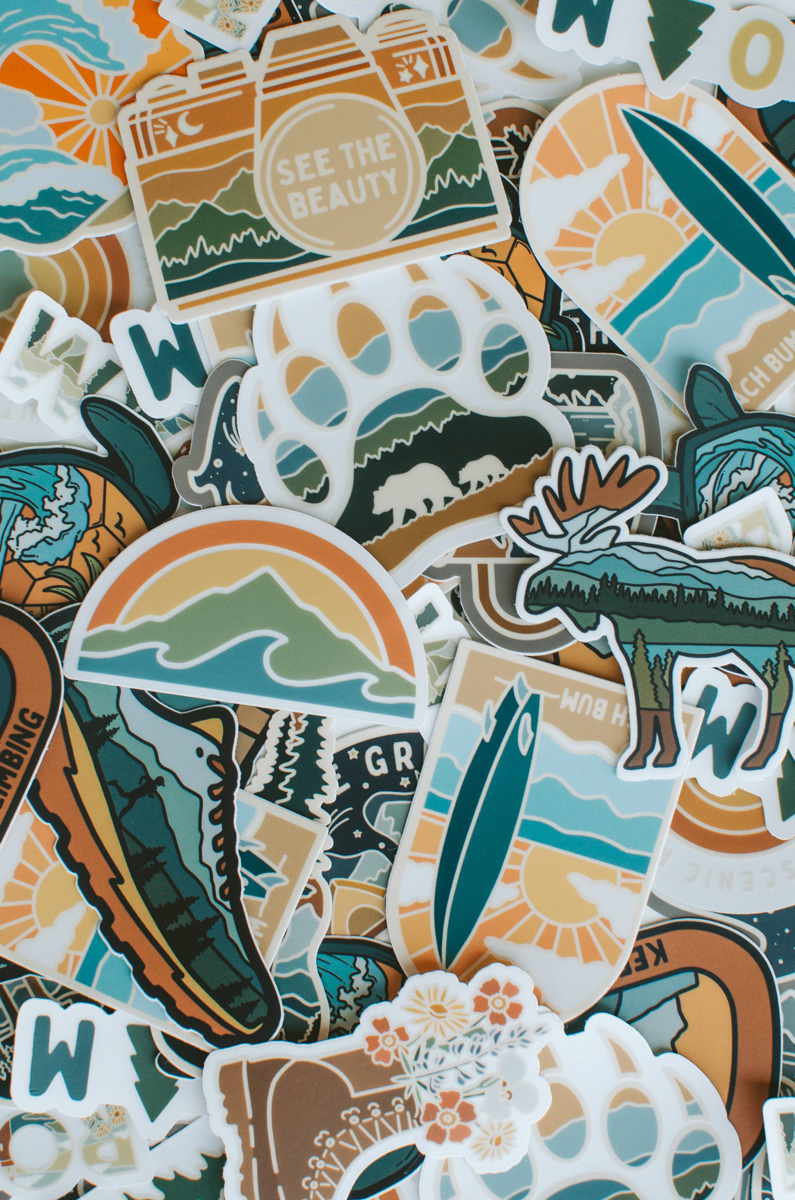 Mountain Wave | Clear Sticker