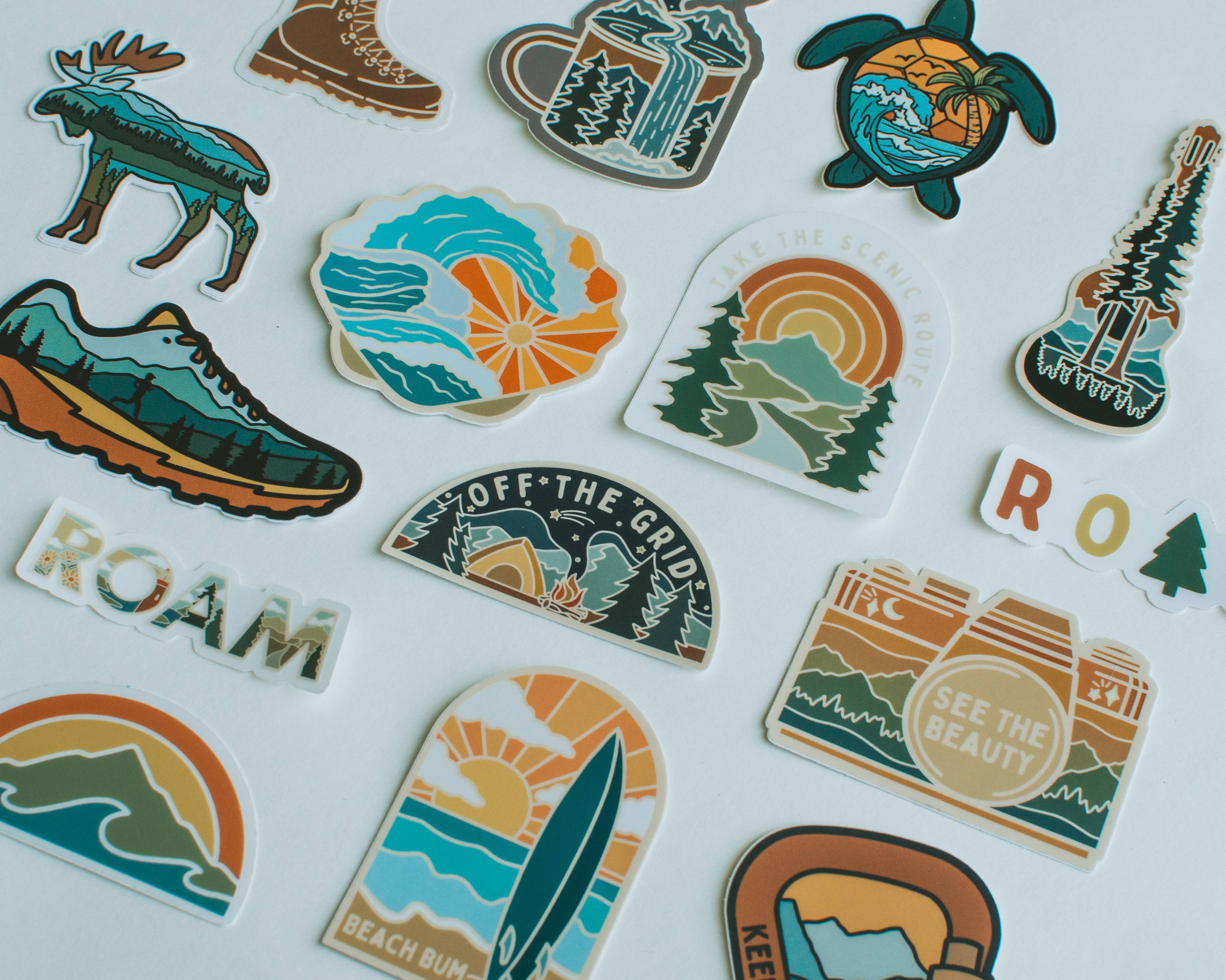 Mountain Wave | Clear Sticker