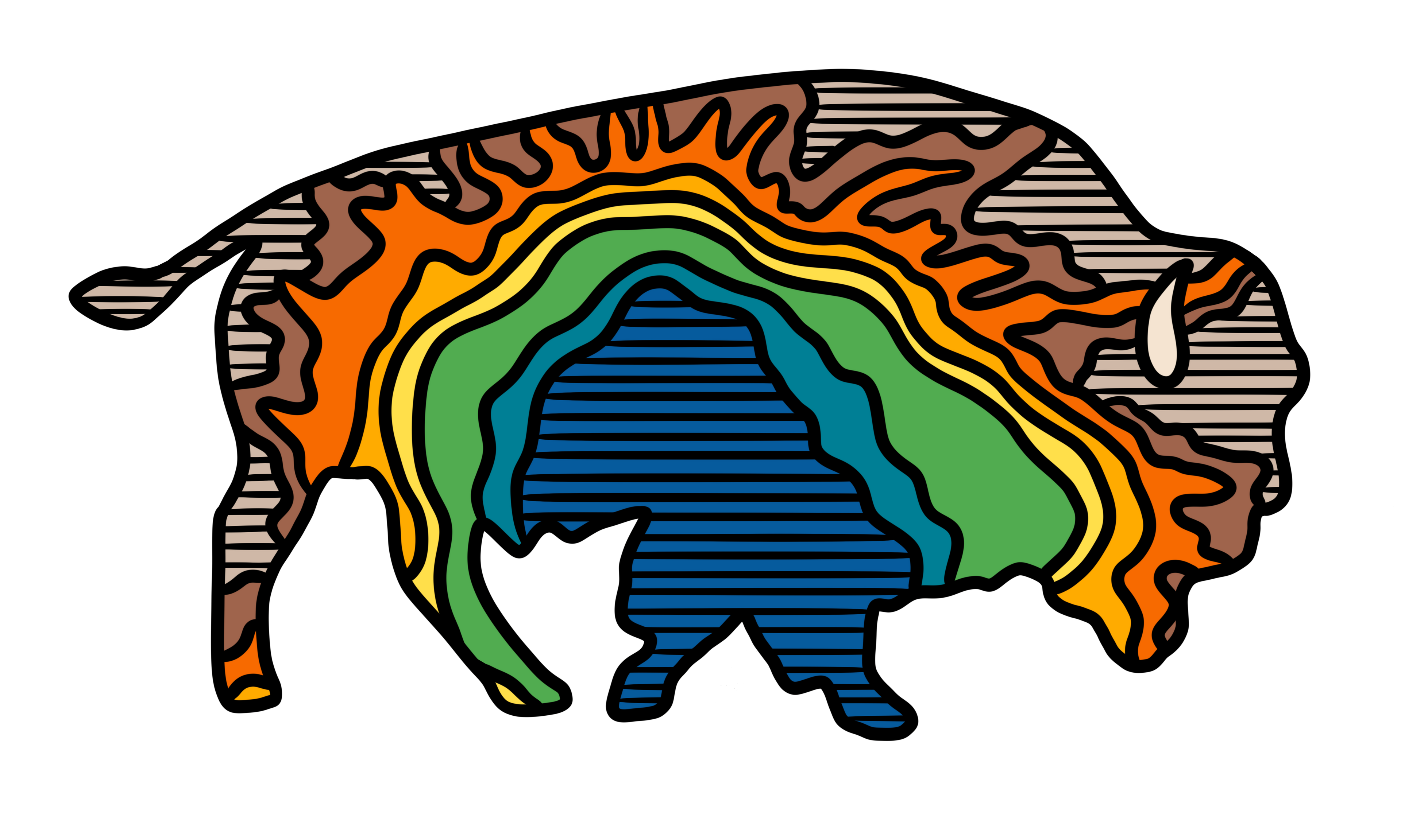 Yellowstone Grand Prismatic Bison | Sticker