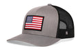 American Flag Trucker Hat  |  Gray-Black USA Snapback