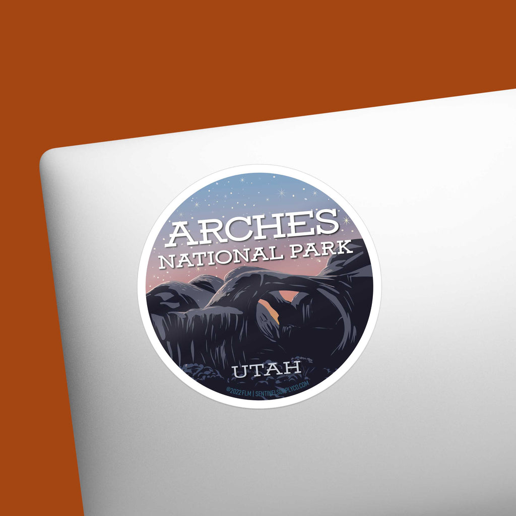 Arches National Park Moab Utah Sticker - Double Arch