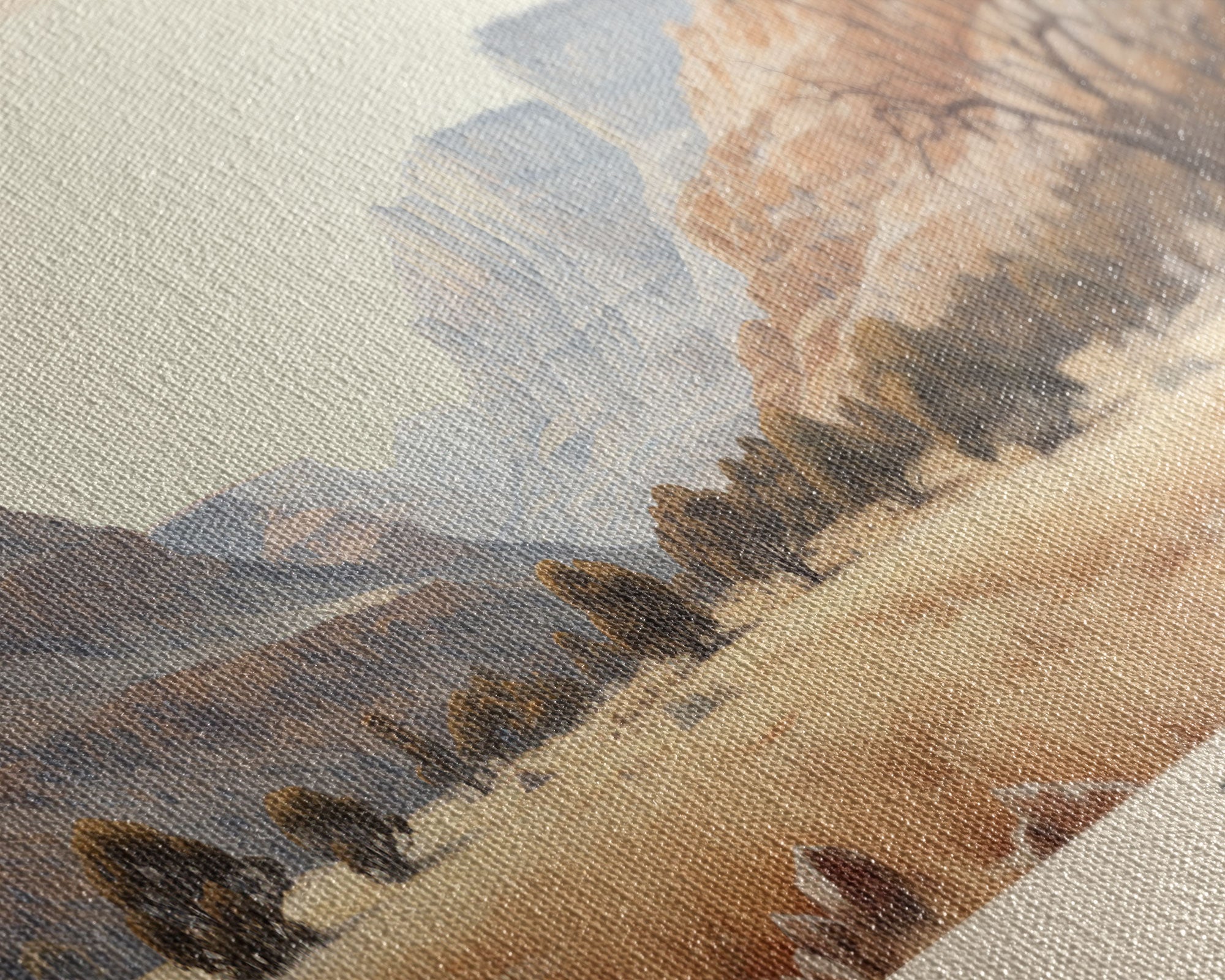 Zion National Park Panoramic Utah Travel Art, National Park Print, Minimalist Travel Art, Subdued Watercolor Painting Panoramic