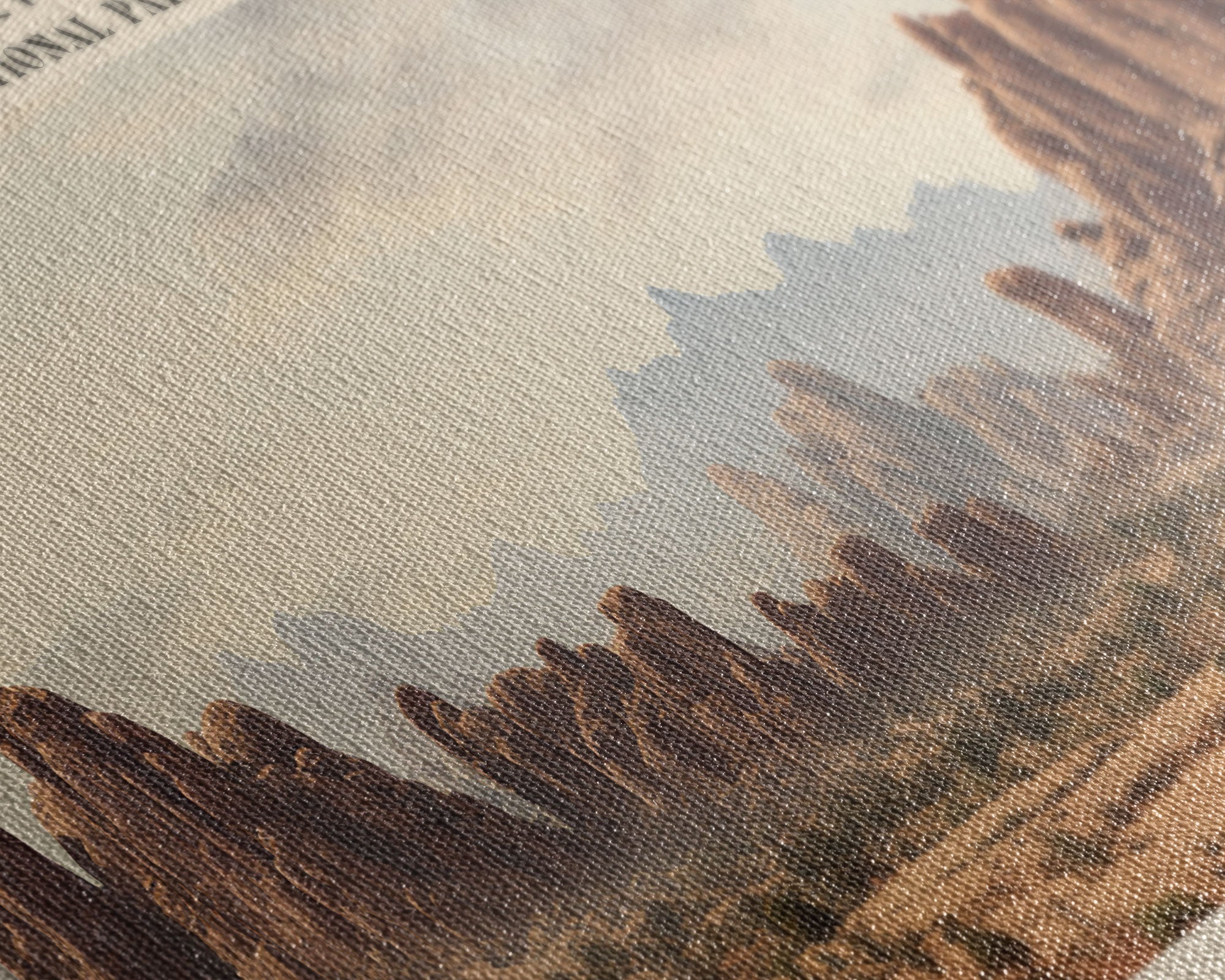 Arches National Park Panoramic Utah Travel Art, National Park Print, Minimalist Travel Art, Subdued Watercolor Painting Panoramic