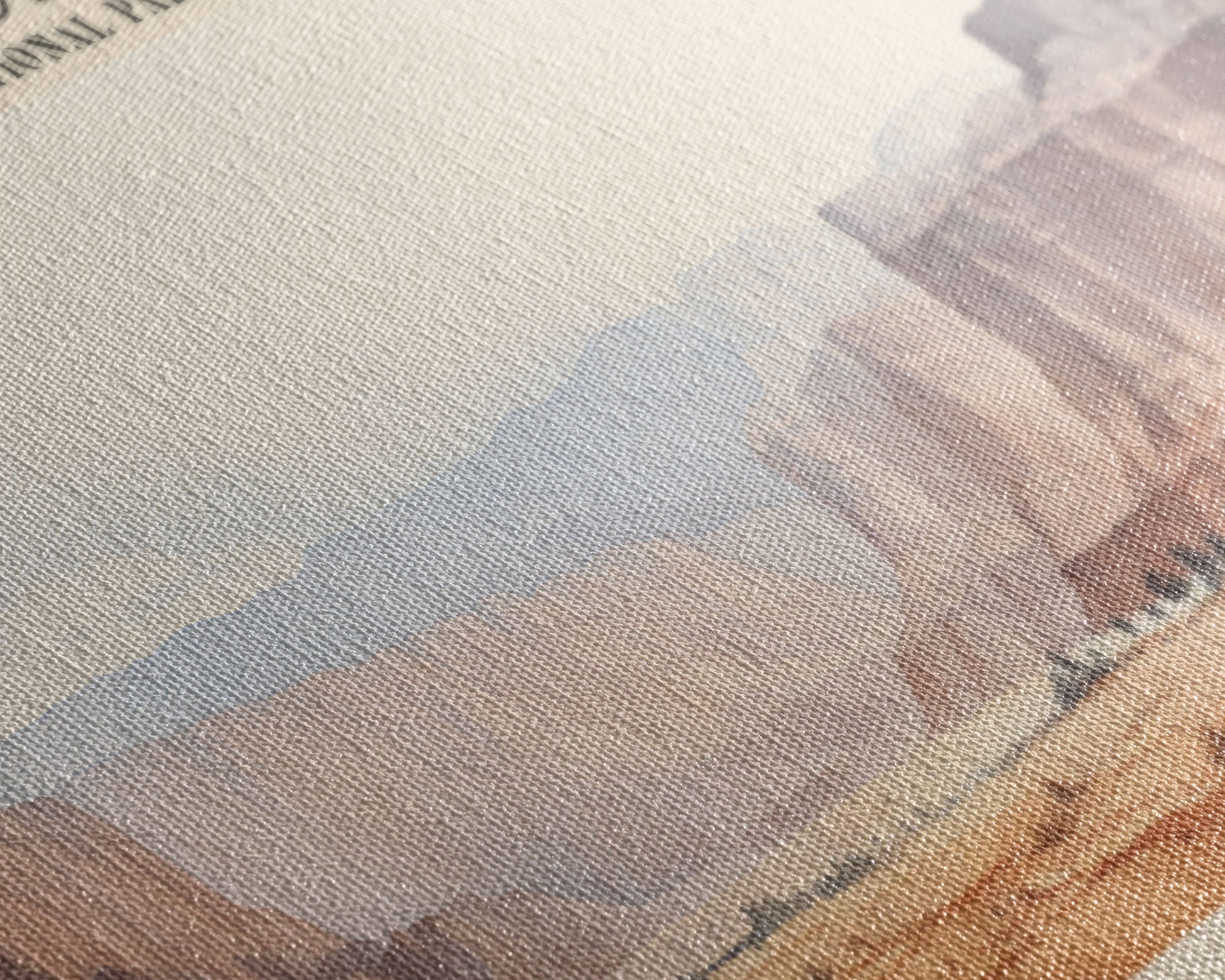 Capitol Reef National Park Panoramic Utah Travel Art, National Park Print, Minimalist Travel Art, Subdued Watercolor Painting Panoramic