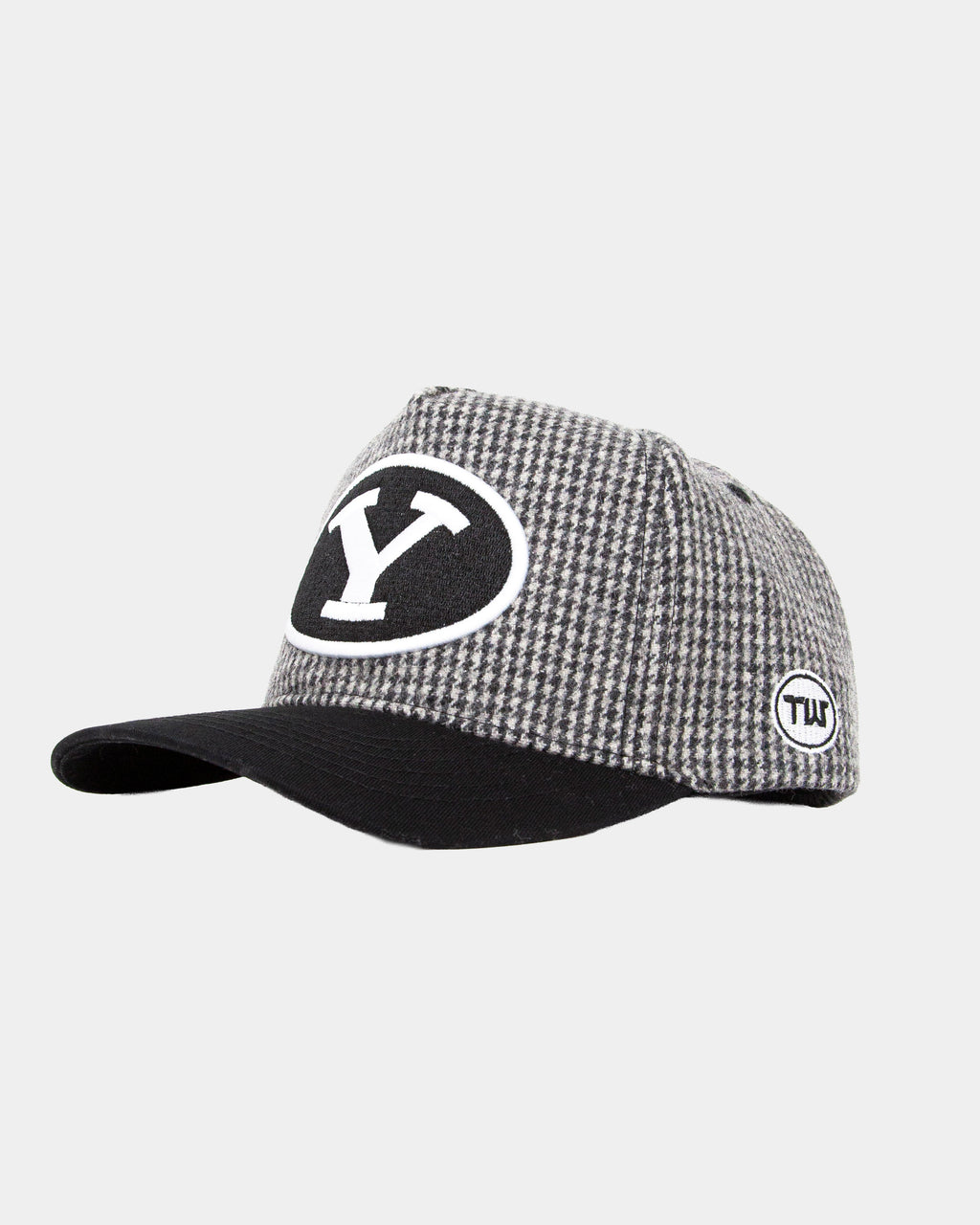 BYU Y Grey/Black Houndstooth Fade Hat