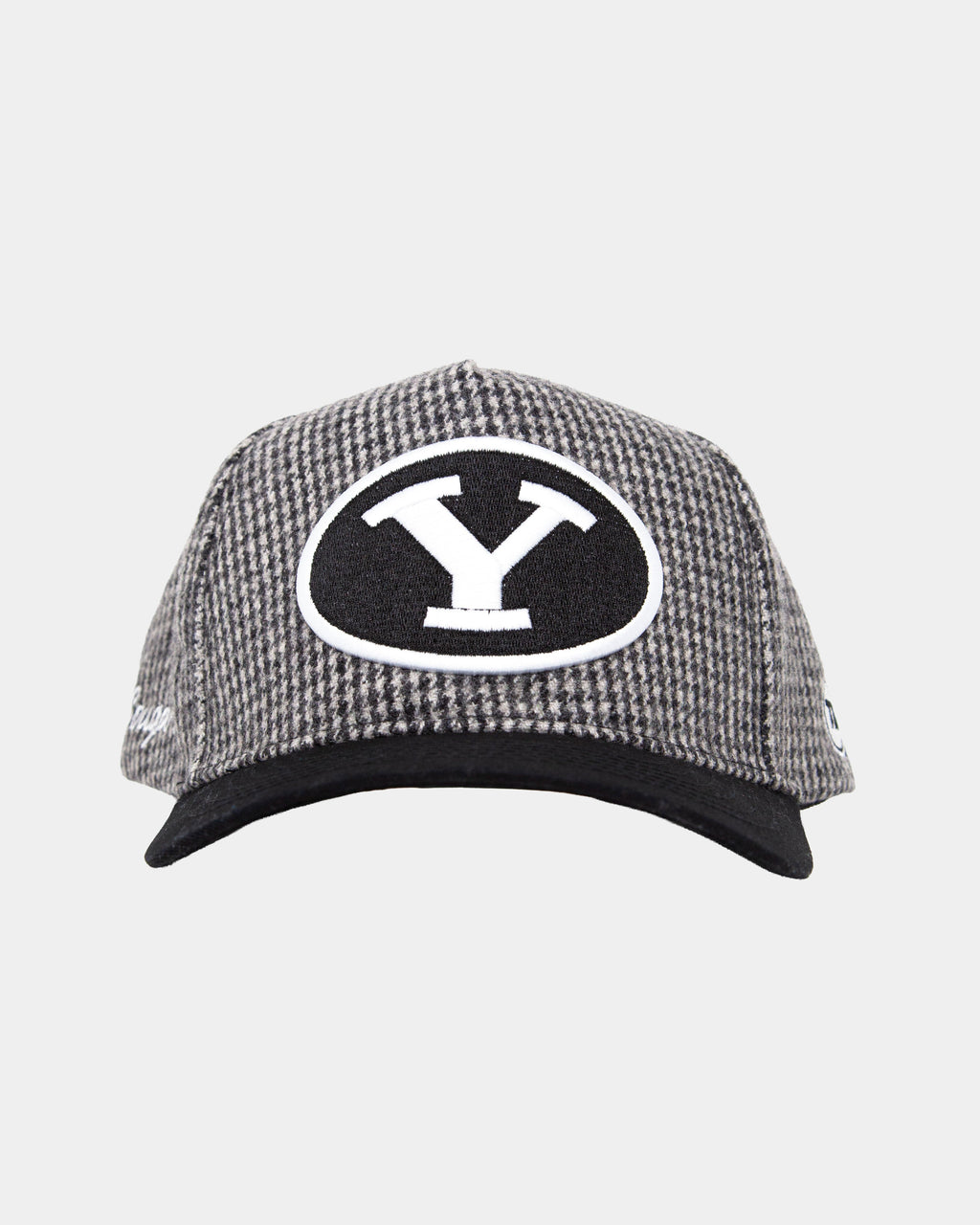 BYU Y Grey/Black Houndstooth Fade Hat