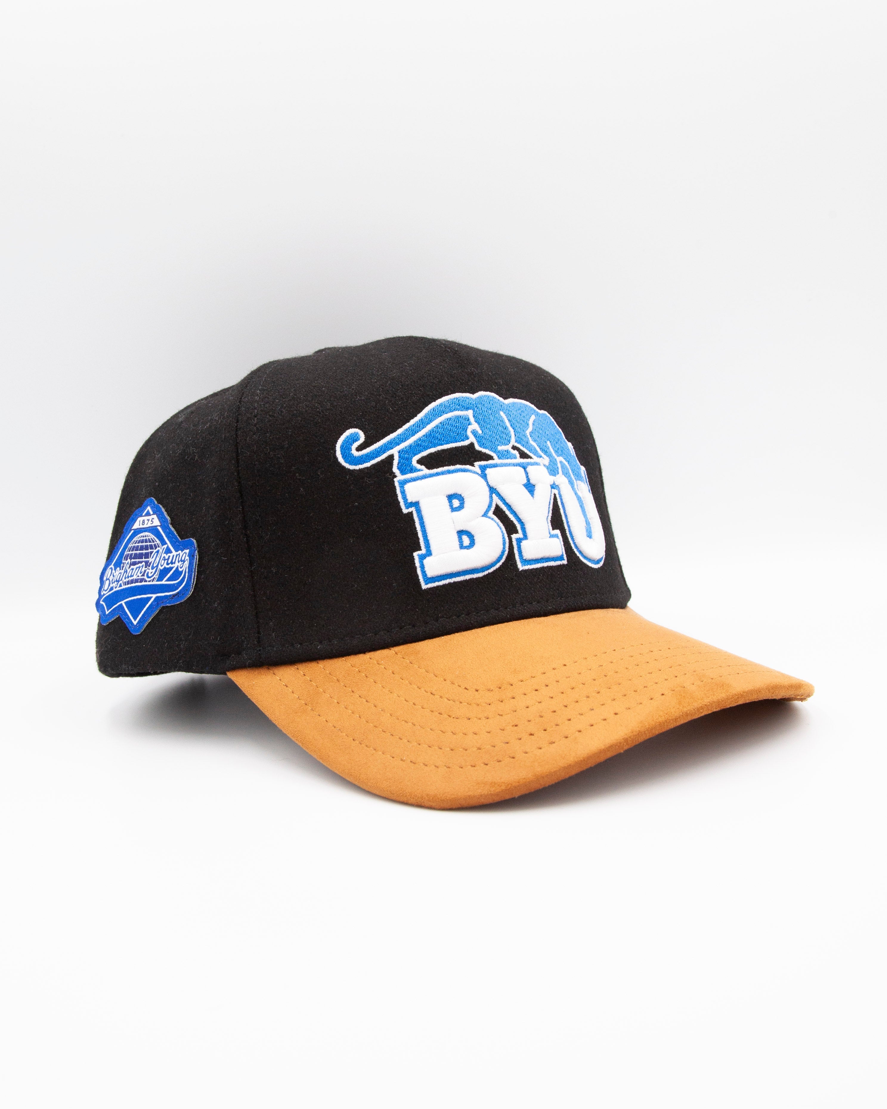 BYU Cougar Black & Tan Suede Brim Fade Hat
