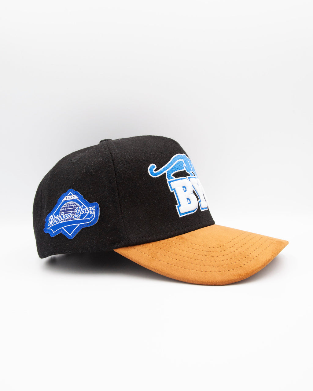 BYU Cougar Black & Tan Suede Brim Fade Hat
