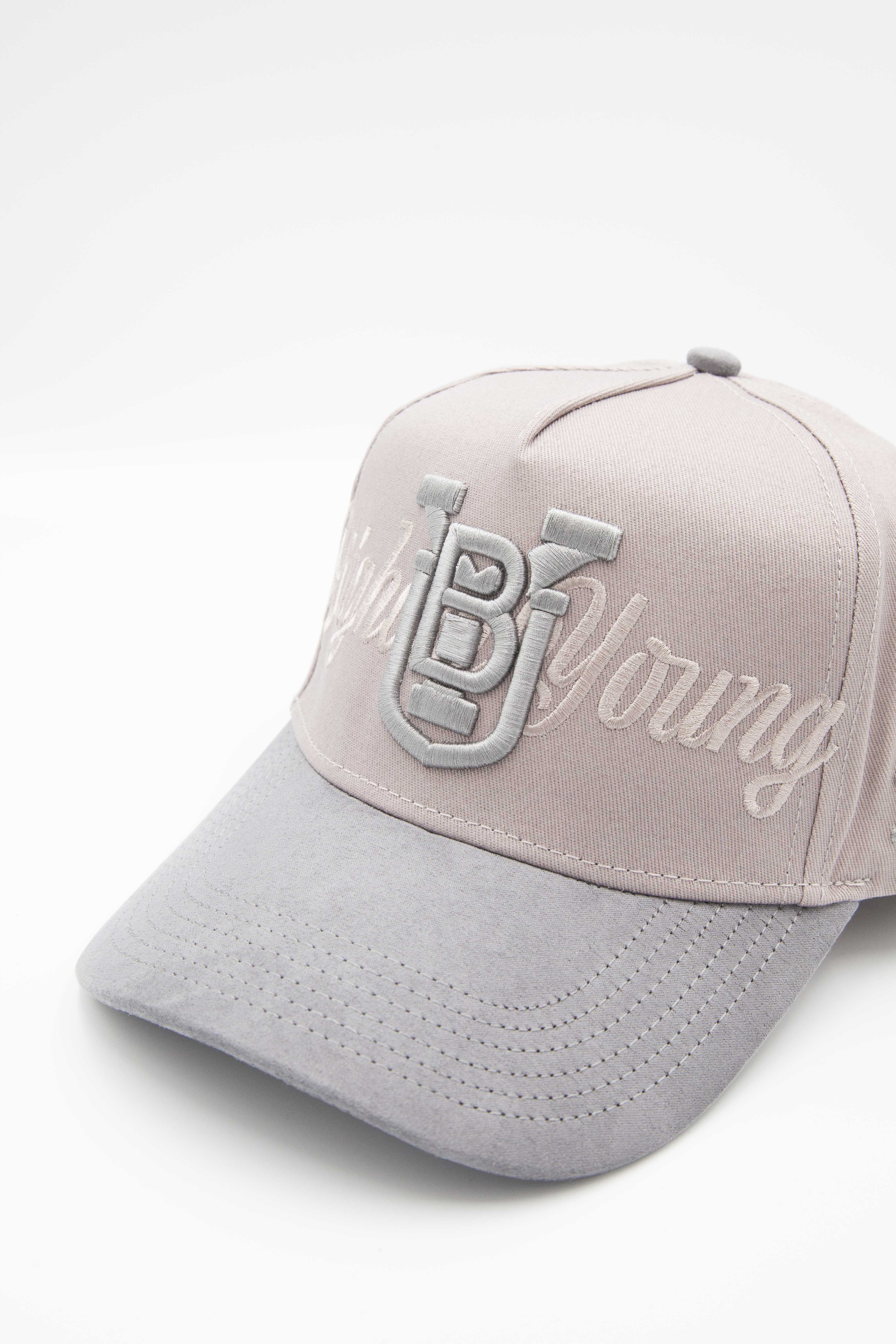 BYU Grey and Silver Suede Brim Hat