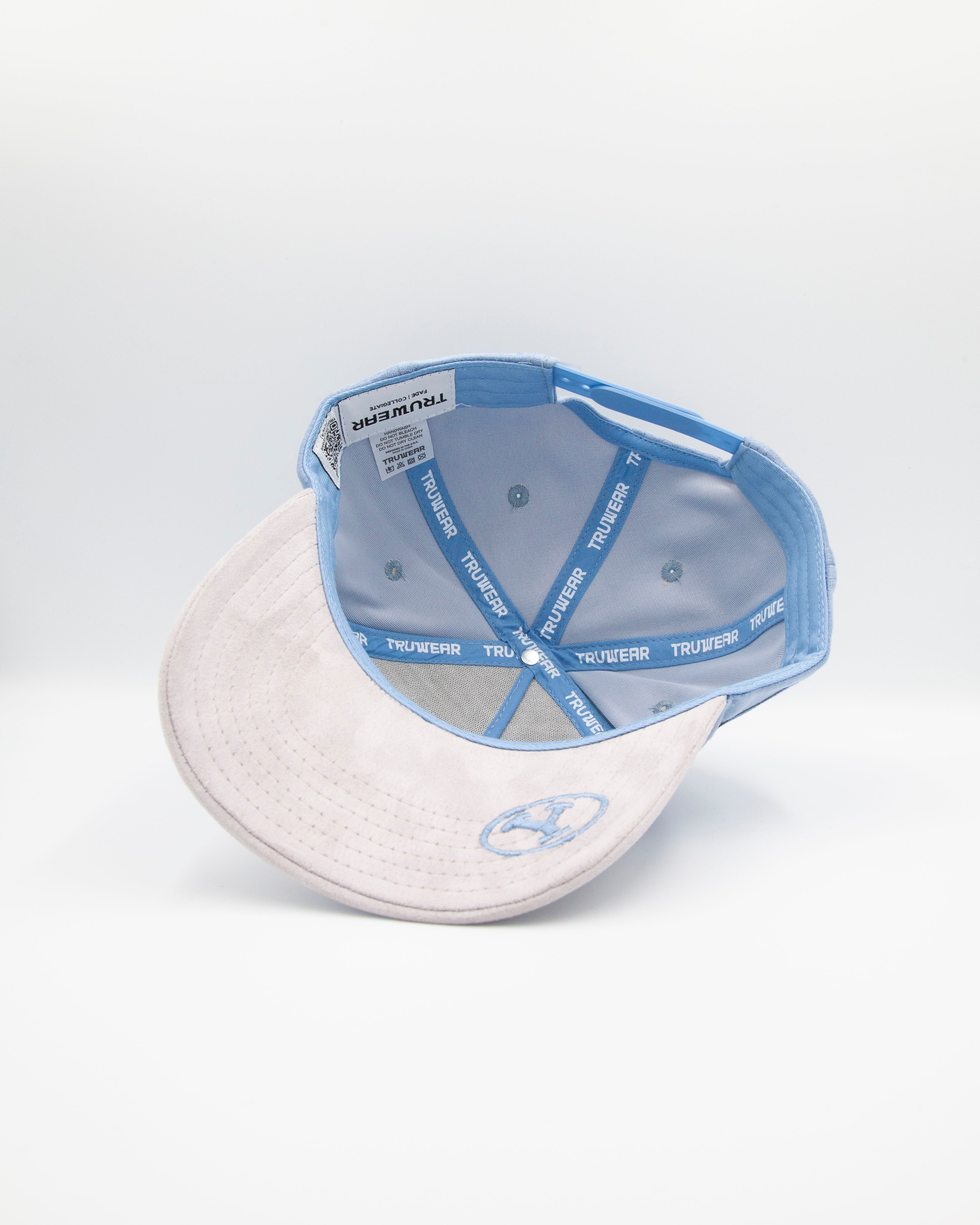 BYU Light Blue & Grey Brim Suede Fade Hat