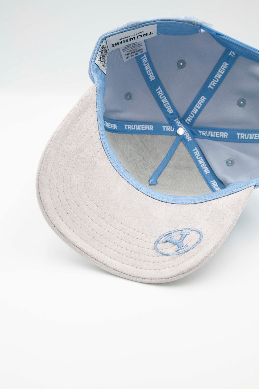 BYU Light Blue & Grey Brim Suede Fade Hat