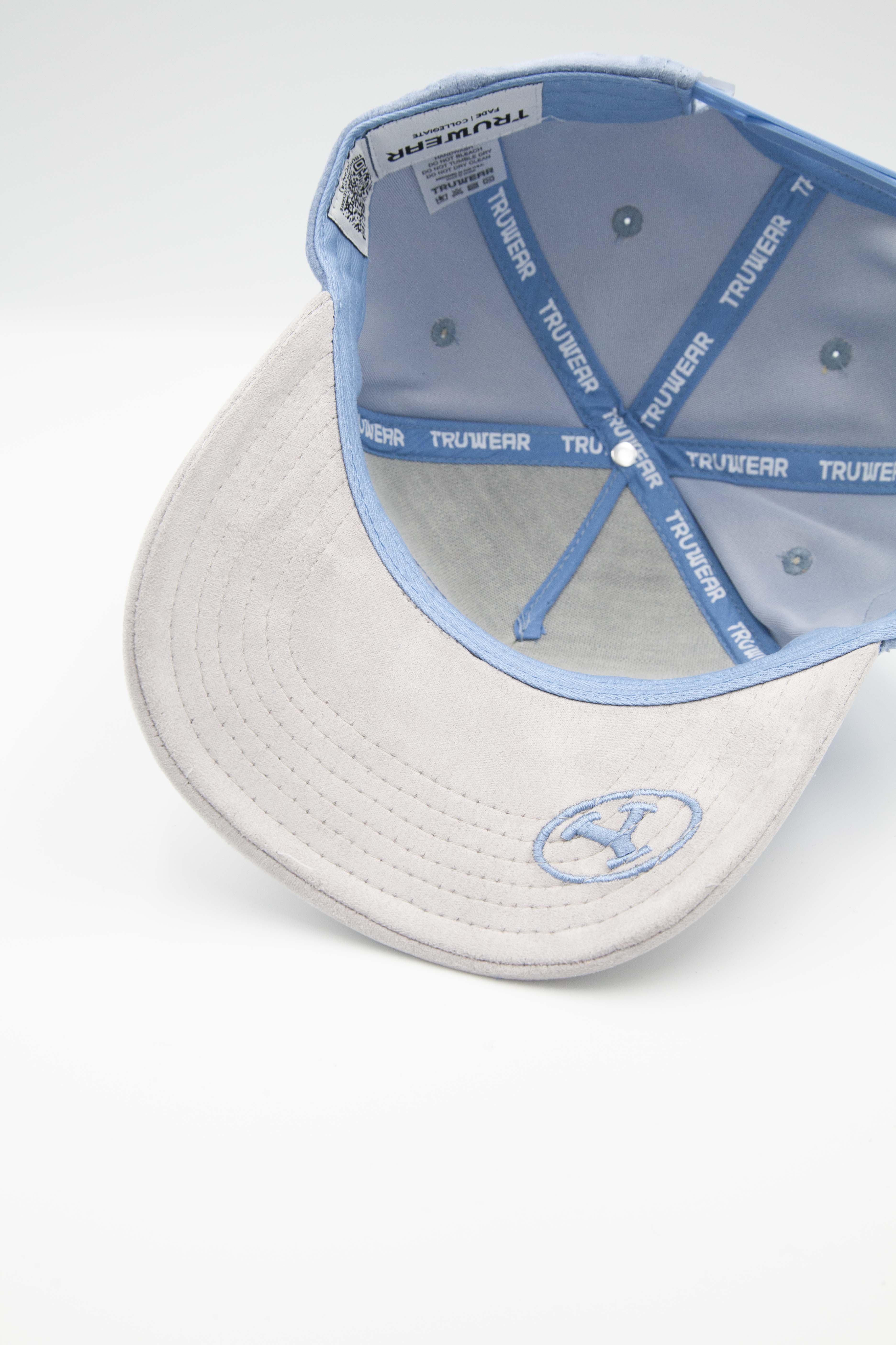 BYU Light Blue & Grey Brim Suede Fade Hat