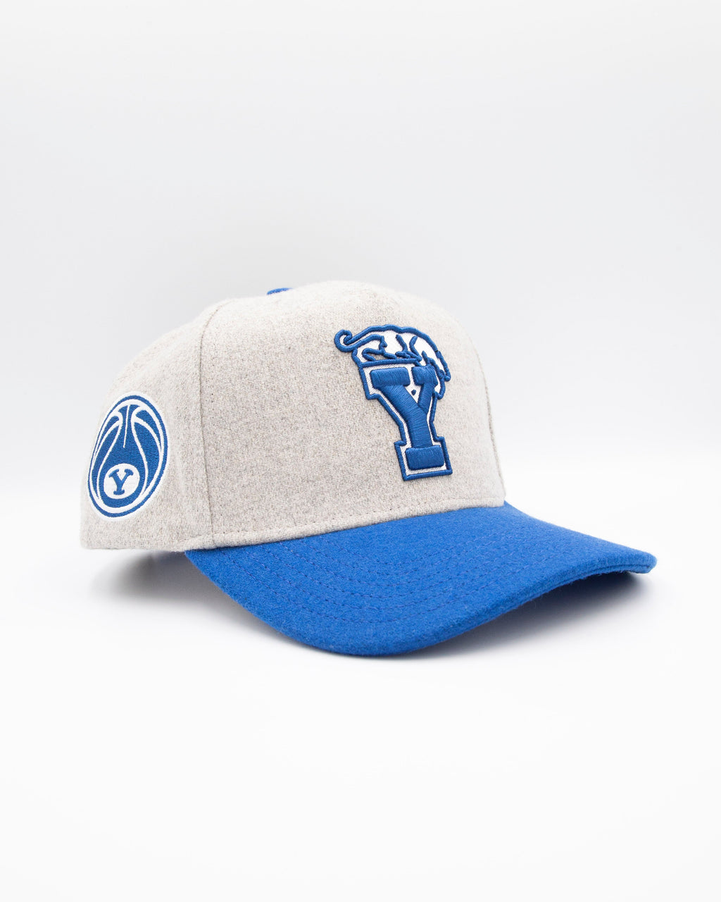 BYU Light Grey & Royal Brim Wool Fade Hat