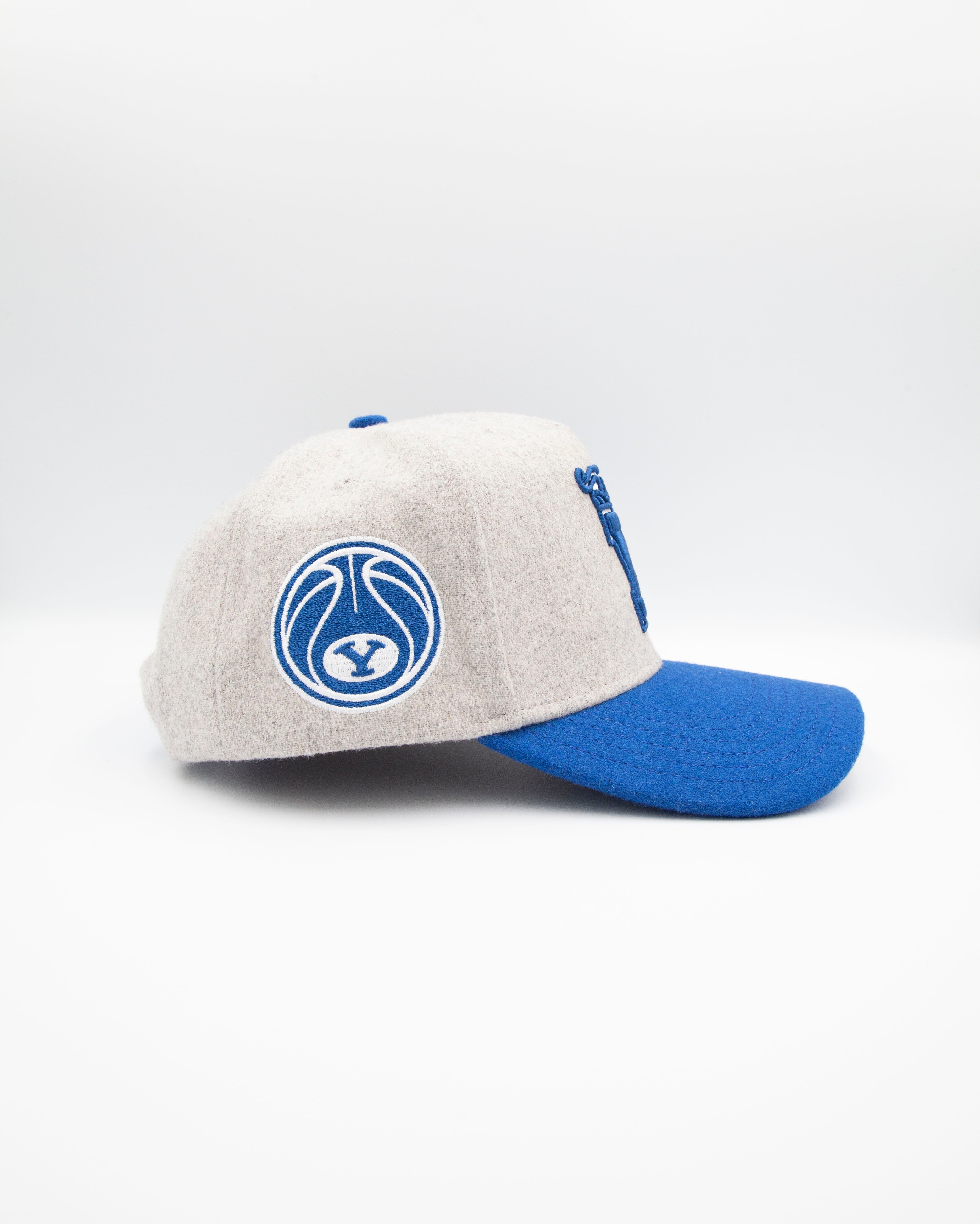BYU Light Grey & Royal Brim Wool Fade Hat