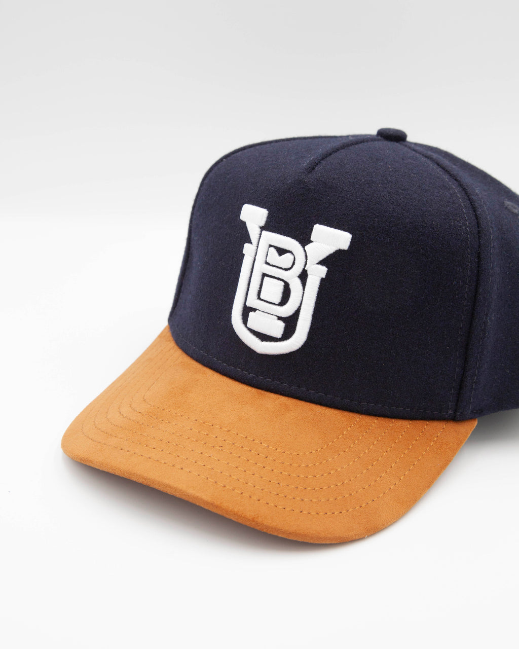 BYU Stacked Navy & Tan Suede Brim Fade Hat