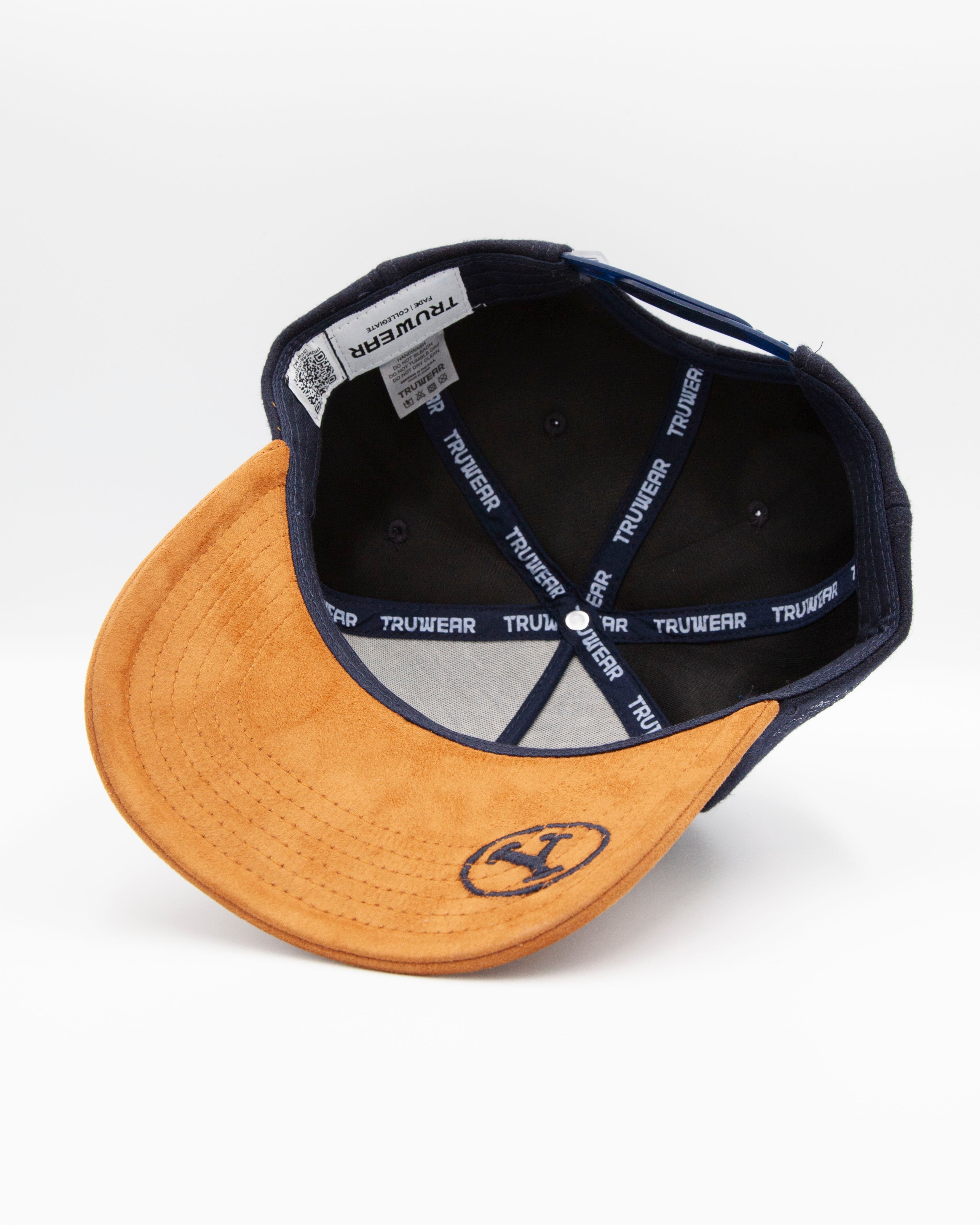 BYU Stacked Navy & Tan Suede Brim Fade Hat