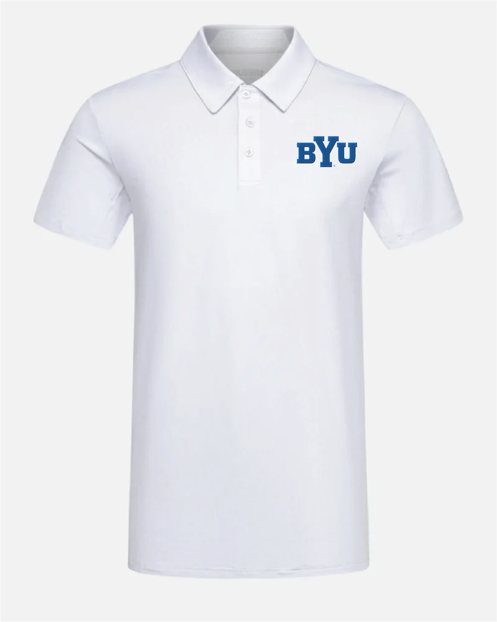 BYU Crest 2.0 Polo Light Grey