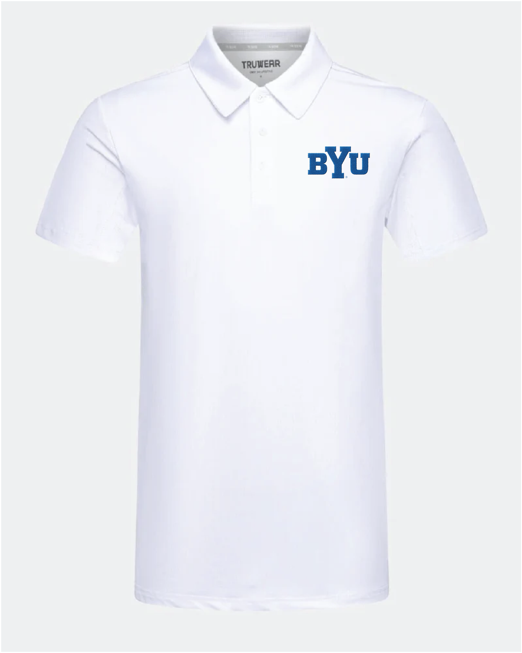 BYU Crest 2.0 Polo White