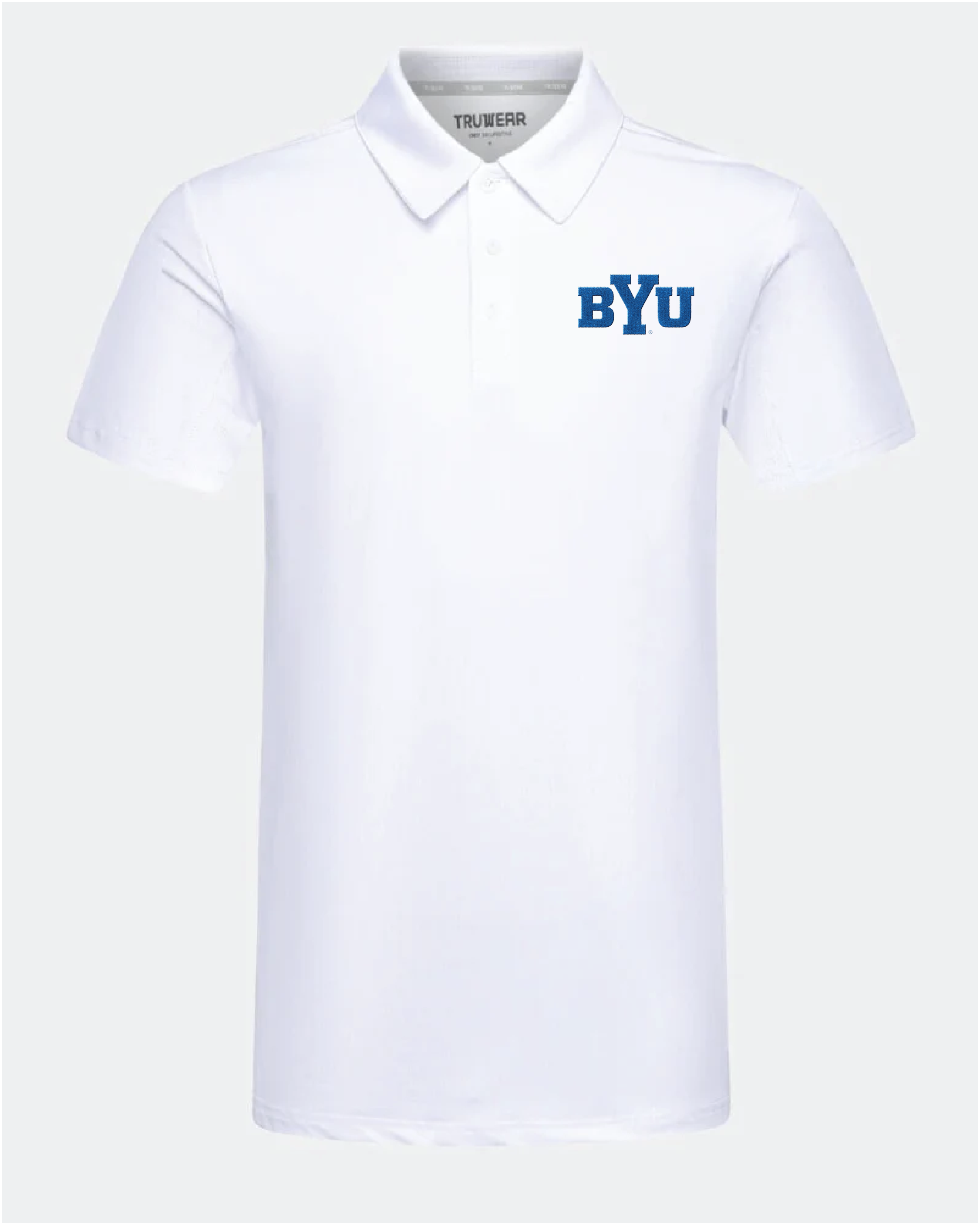 BYU Crest 2.0 Polo White