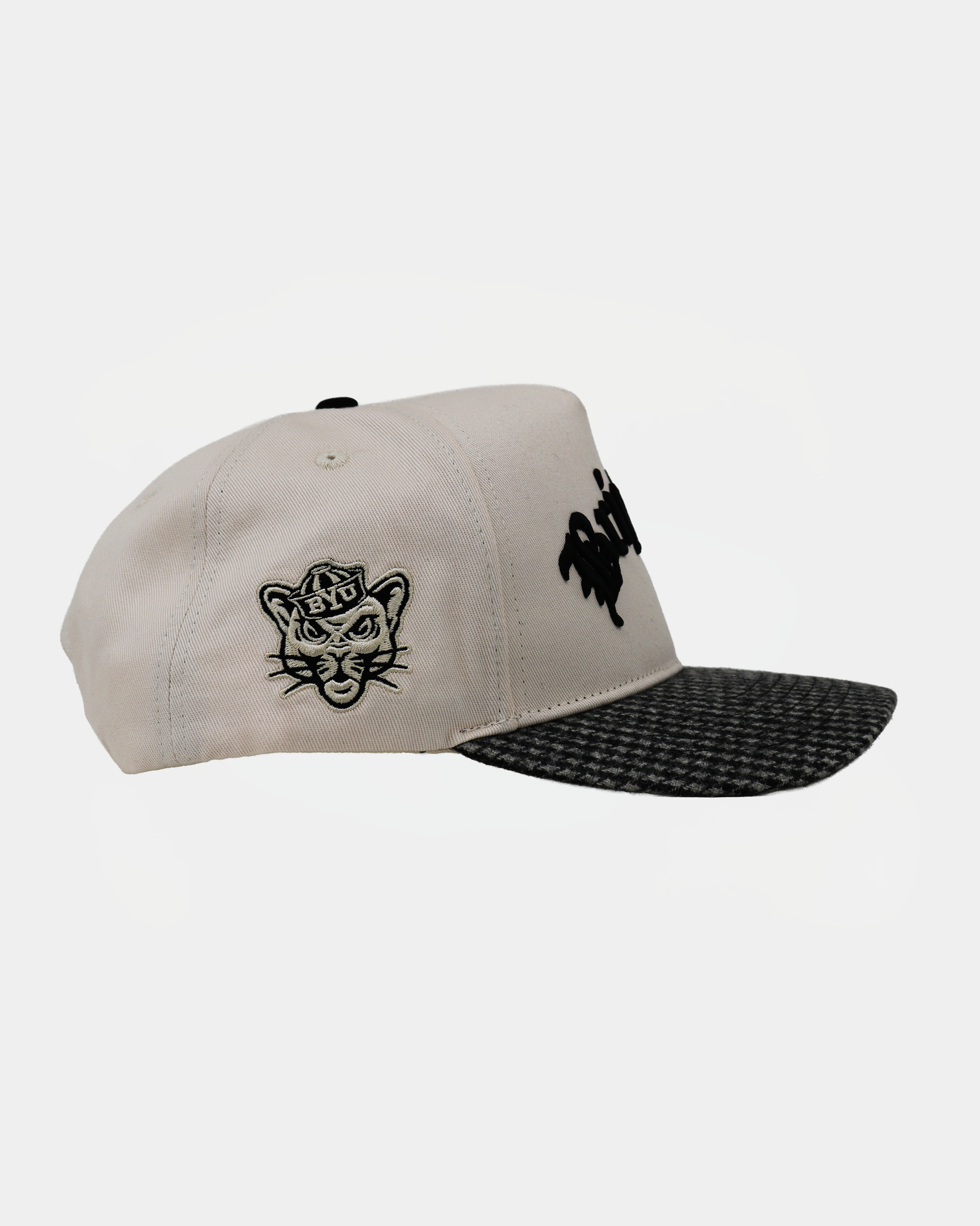 BYU Fade Hat Natural and Houndstooth Brigham Arch