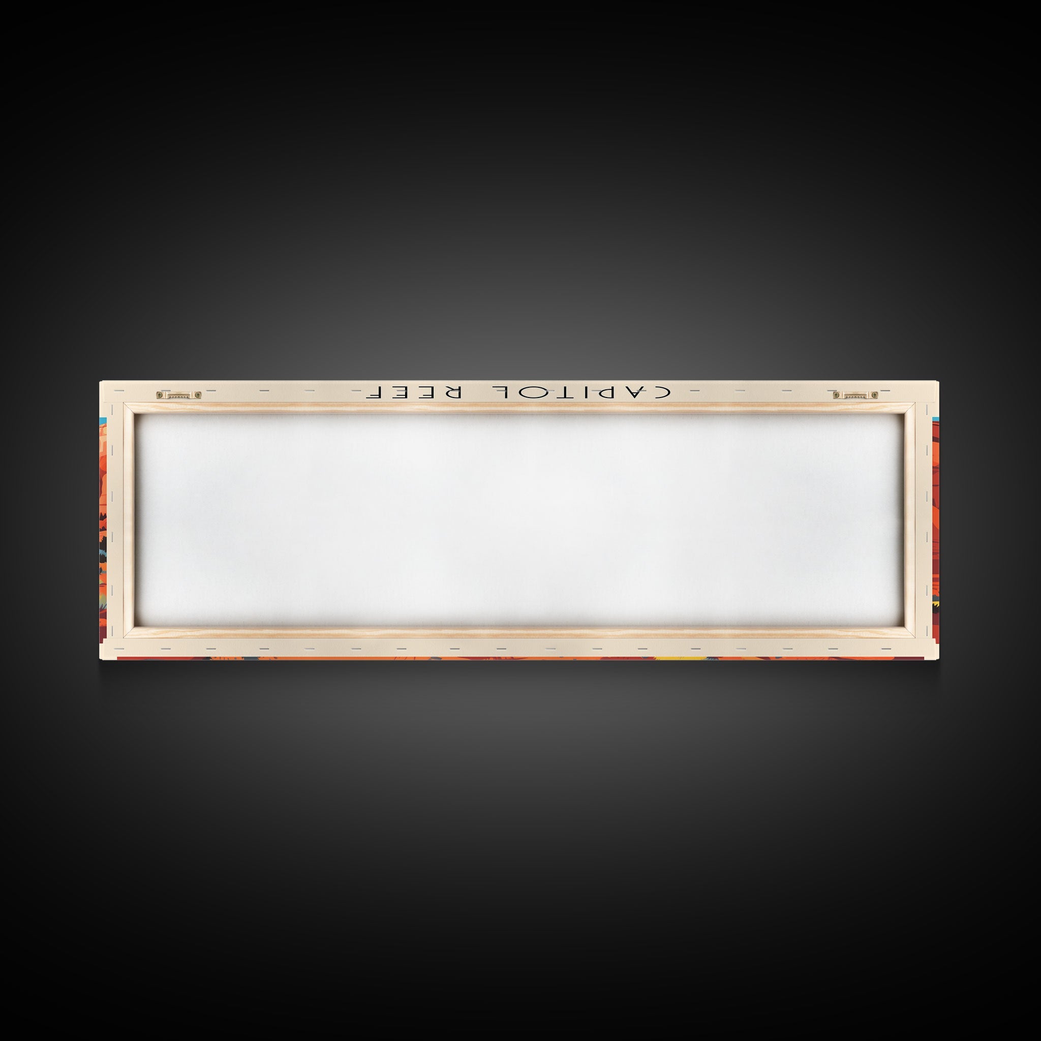 Capitol Reef National Park Panoramic Utah Travel Art, National Park Print, Minimalist Travel Art, Subdued Watercolor Painting Panoramic