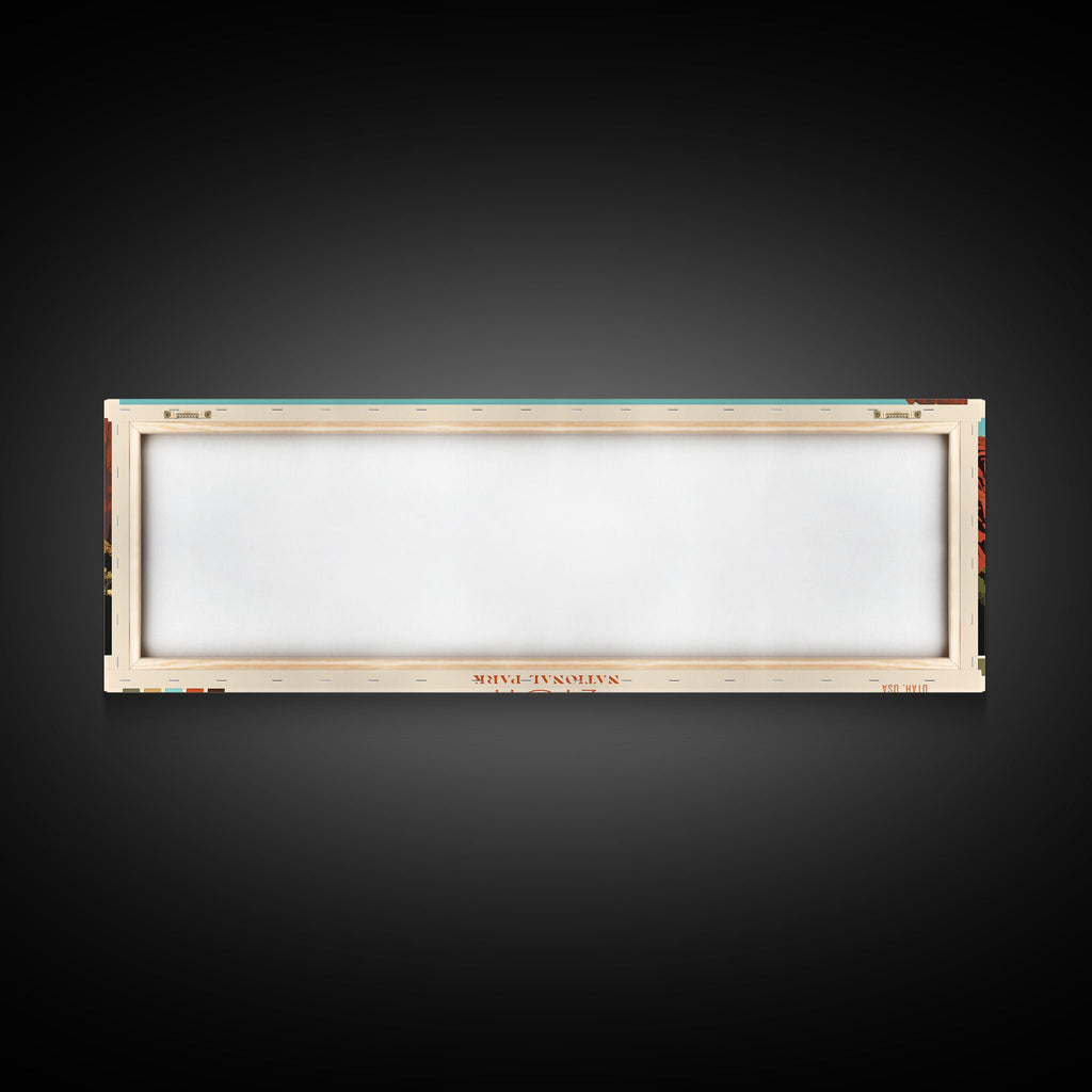 Zion National Park Panoramic Utah Travel Art, National Park Print, Minimalist Travel Art, Midcentury Modern Style Landscape
