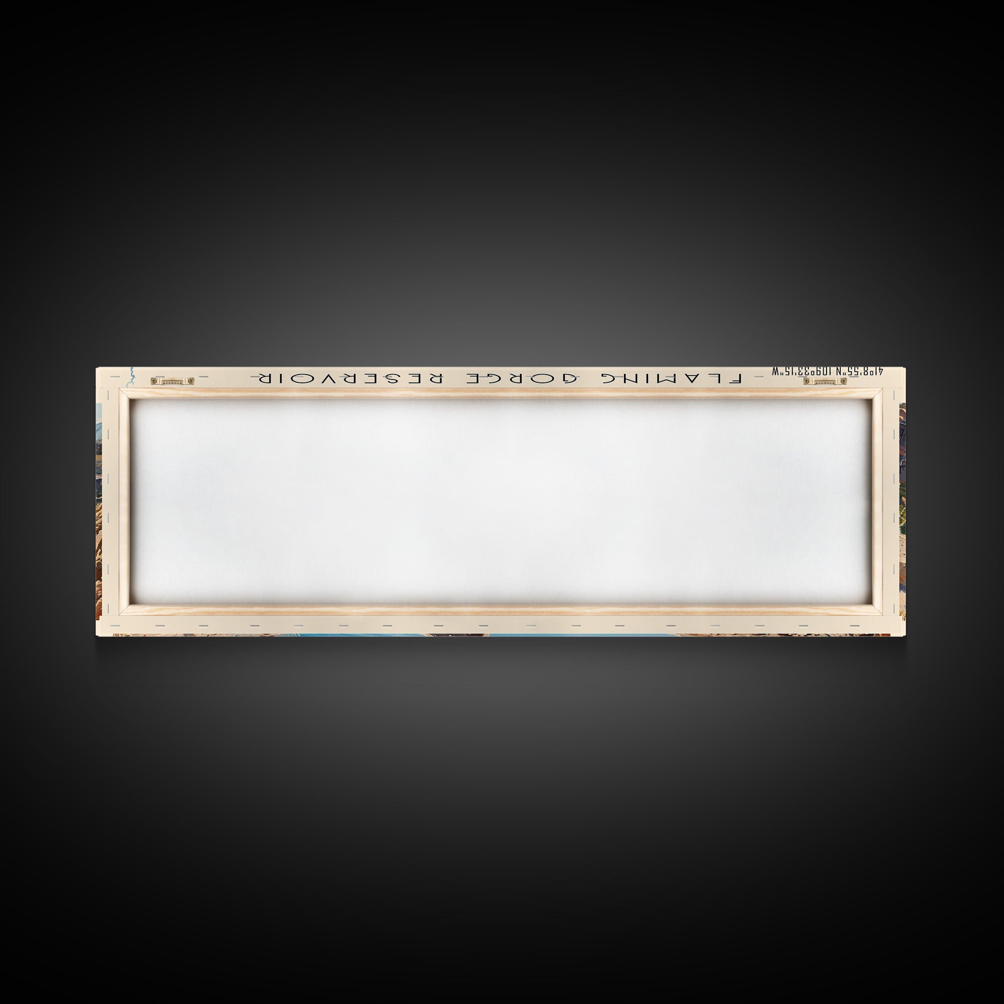 Flaming Gorge Reservoir Utah Framed Canvas Print, Lake House Art, Panoramic Wall Art, Travel Poster, Beautiful Lake Painting, Home Decor