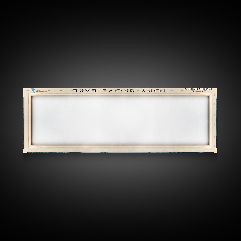 Tony Grove Lake Utah Panoramic Wall Art, Framed Canvas Print, Lake House Decor, Travel Poster, Scenic Lake Scene, Bedroom Decor