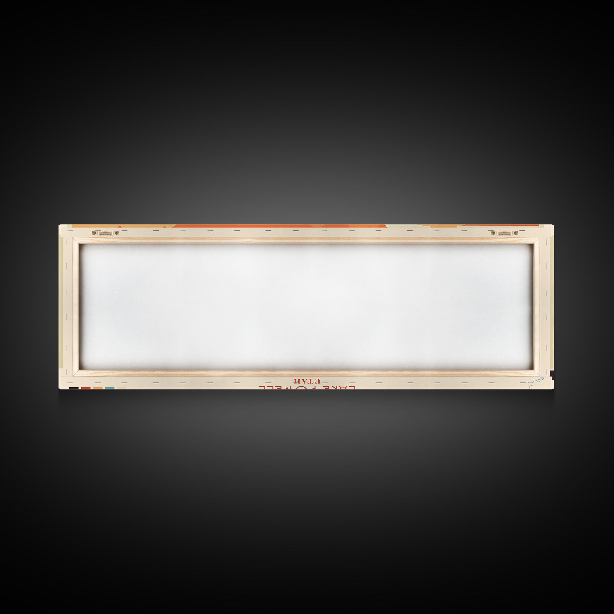 Lake Powell Utah Framed Canvas Print, Panoramic Wall Art, Midcentury Modern, Pop Art, Living Room Decor, Travel Poster, Lake House Art