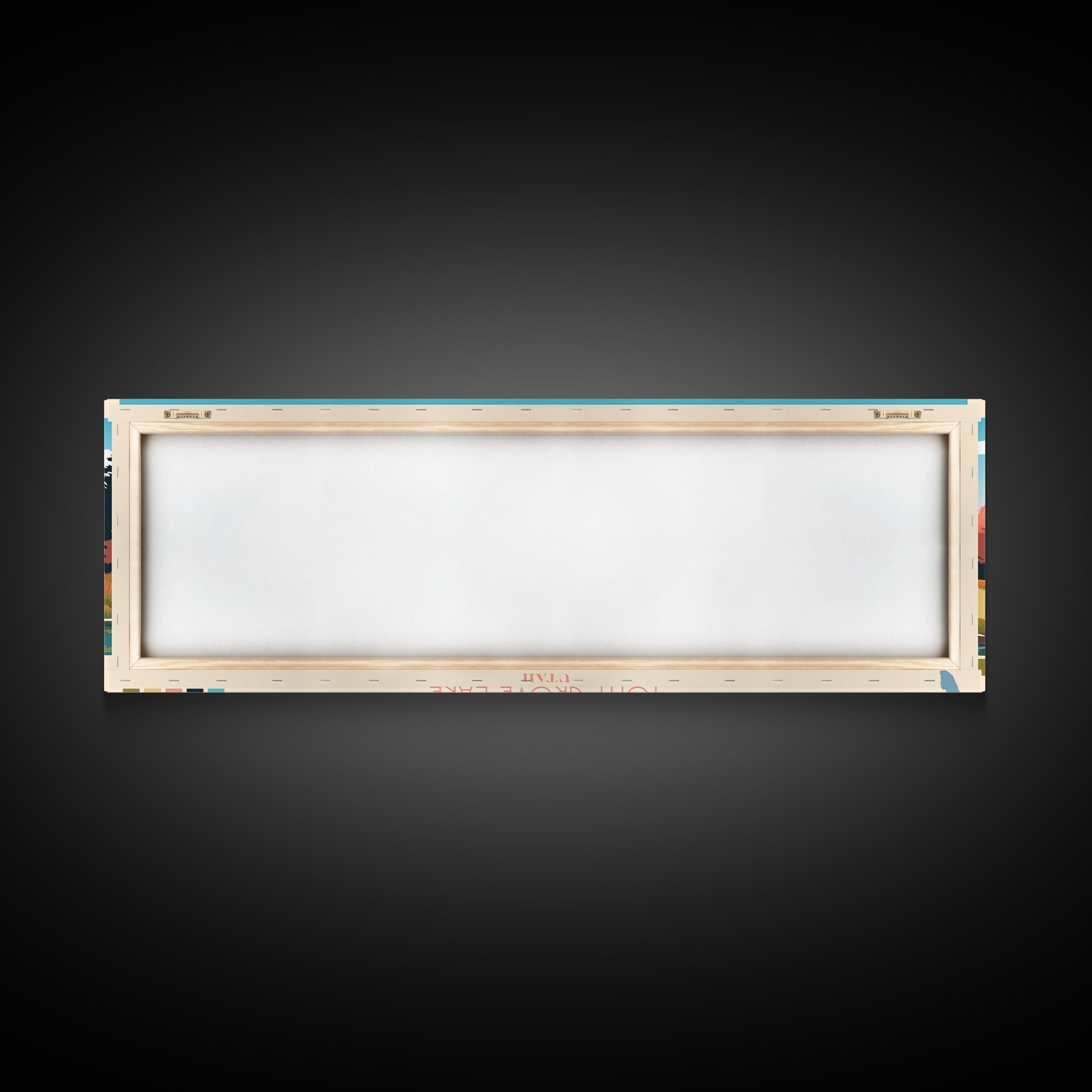 Tony Grove Lake, Utah Framed Canvas Print, Lake House Decor, Midcentury Modern Art, Pop Art, Travel Poster, Living Room Wall Art