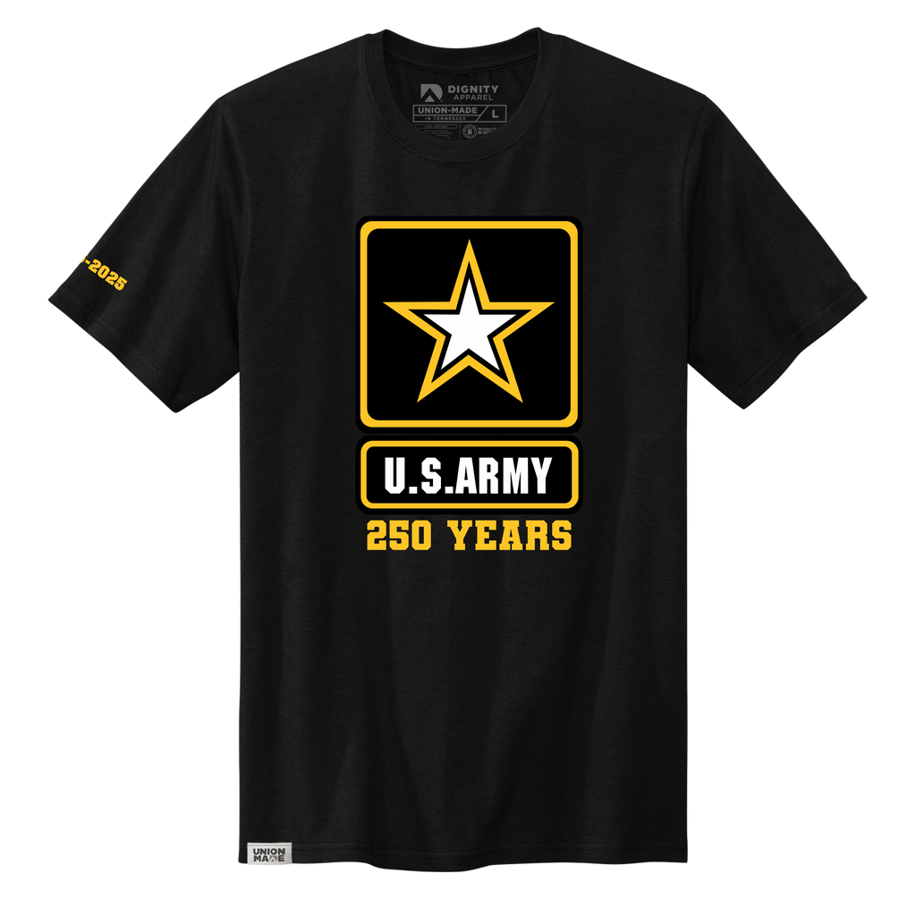 US Army T-shirt - 250 Years Celebration - Made in the USA