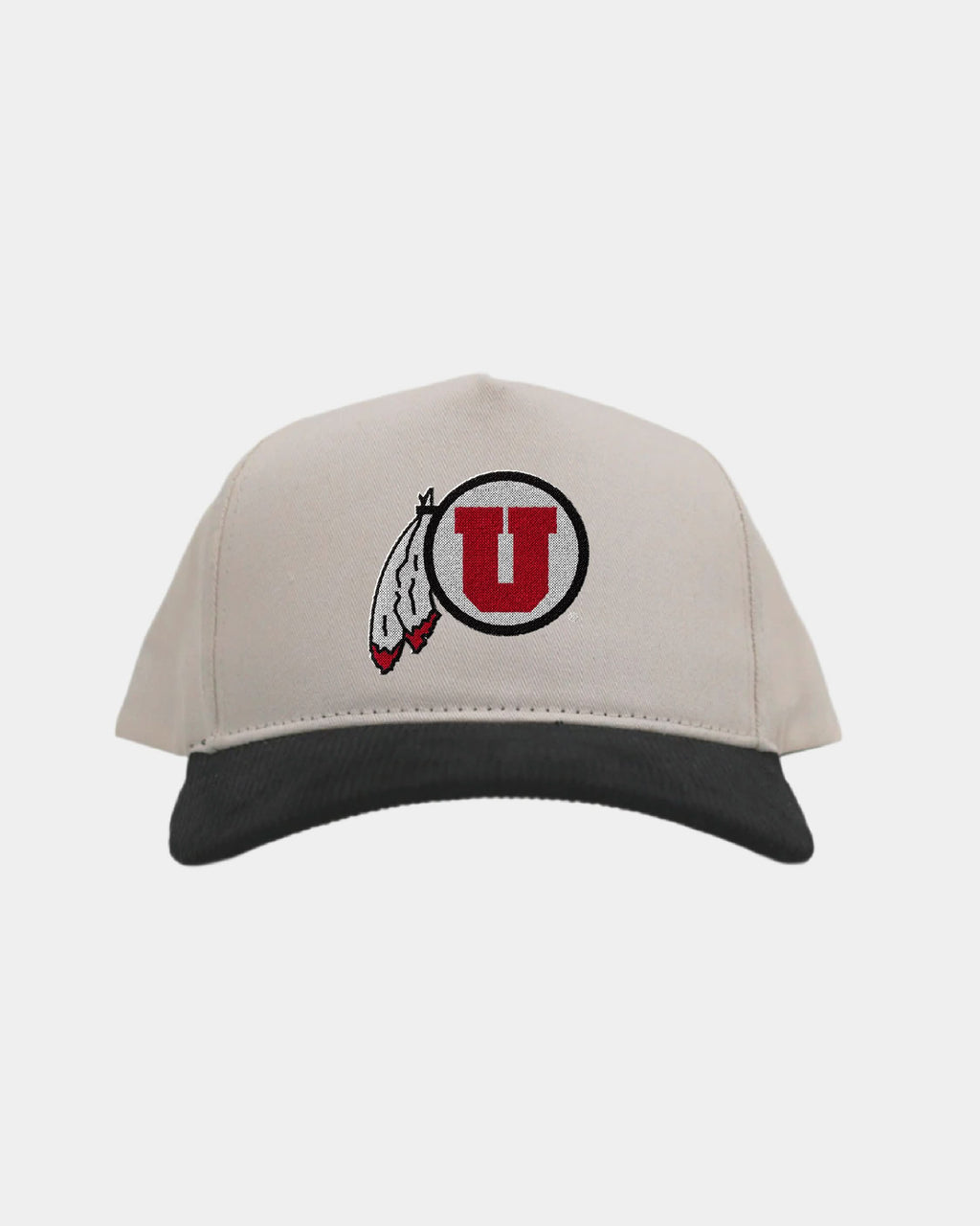 UofU Cream Black Cord Brim Fade Hat