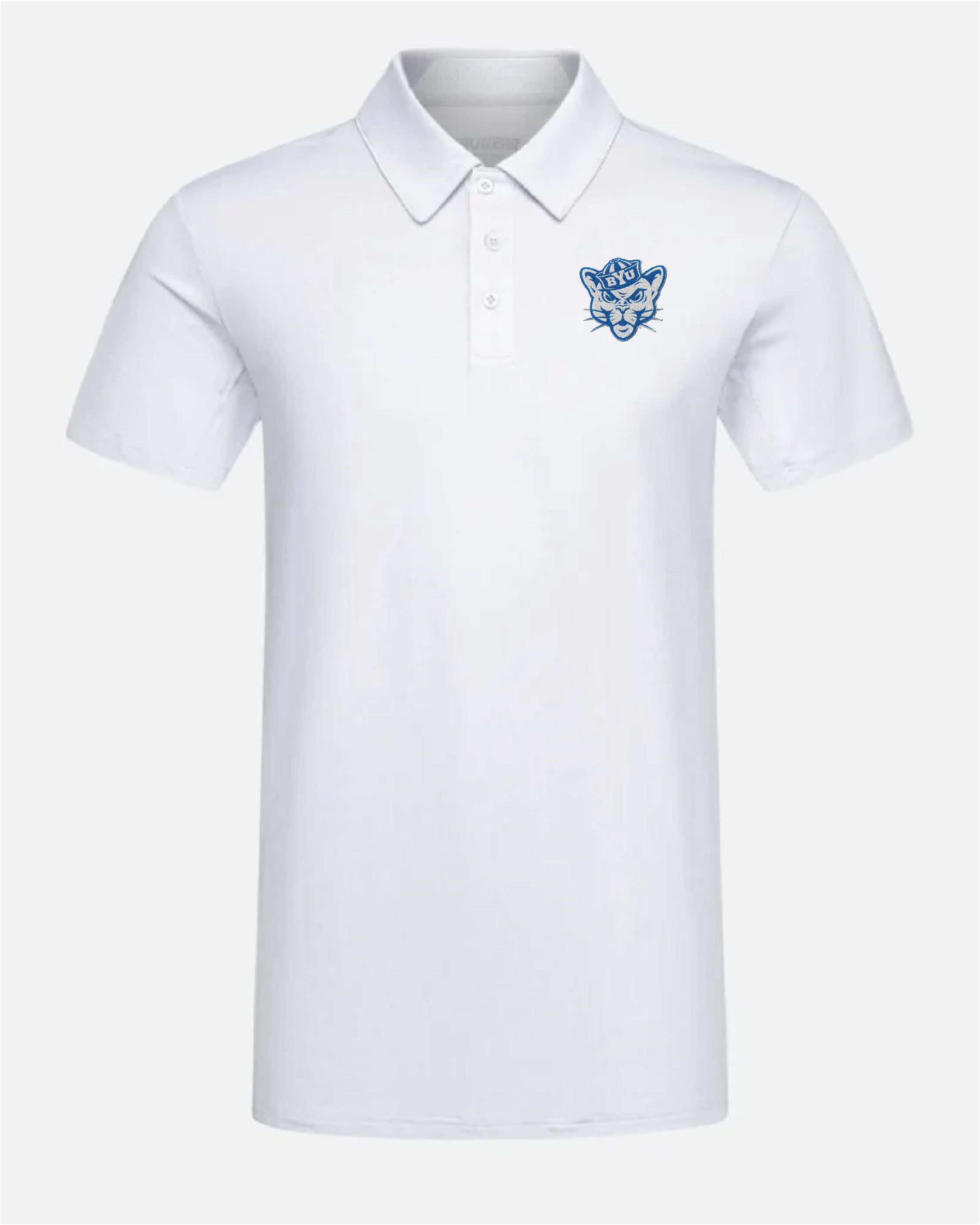 BYU Crest 2.0 Polo Light Grey