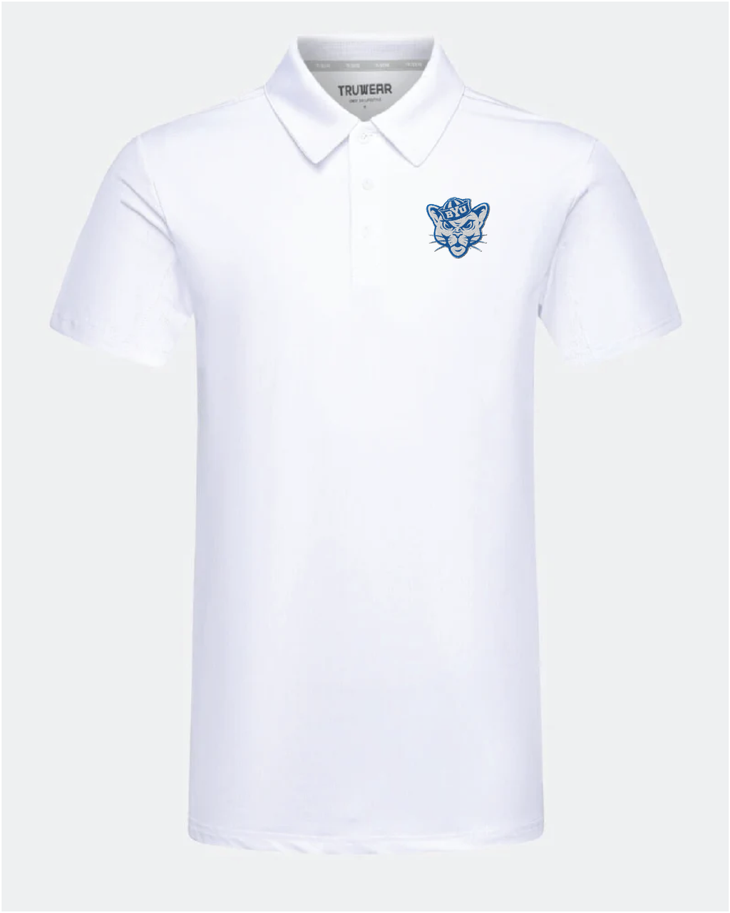 BYU Crest 2.0 Polo White