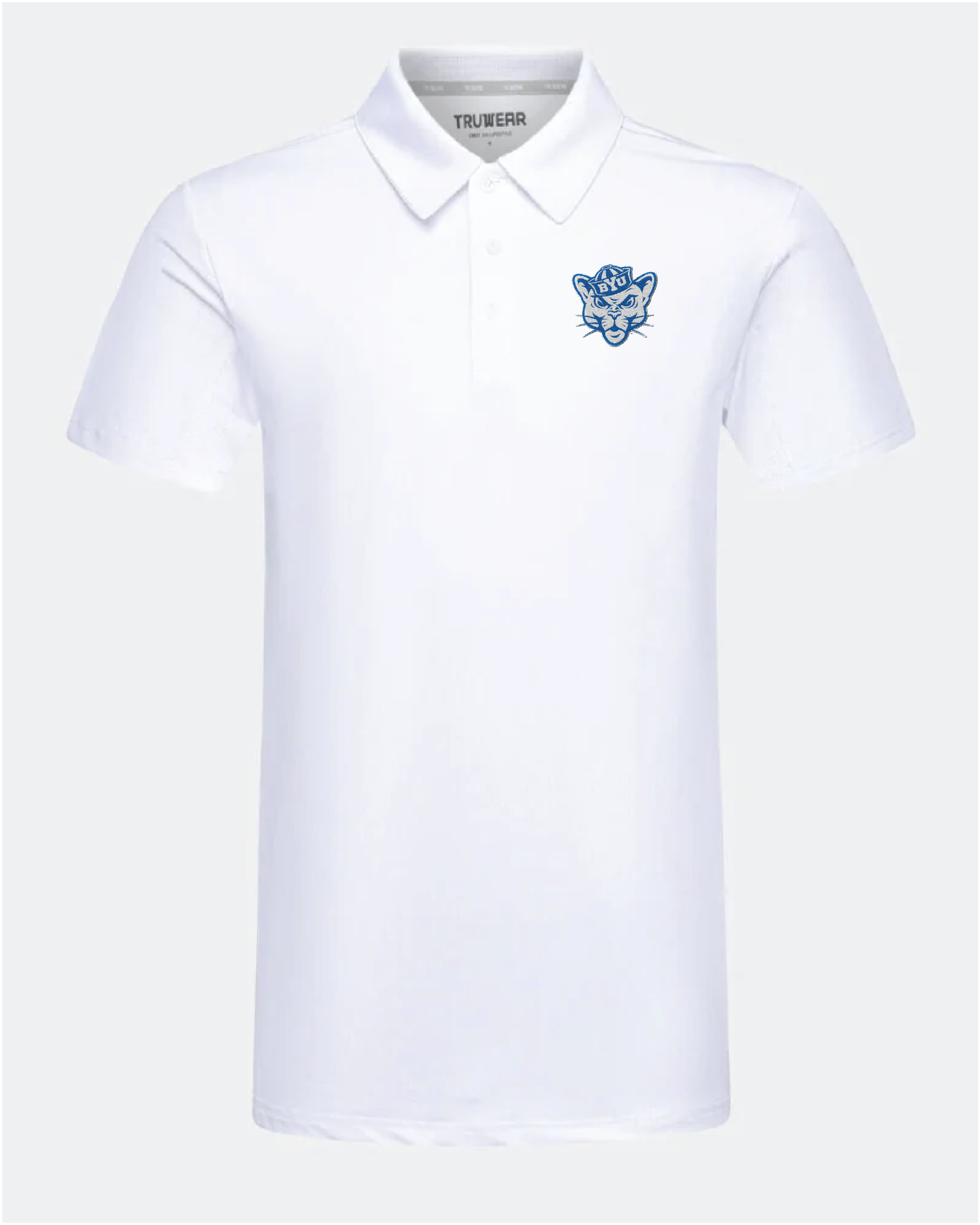 BYU Crest 2.0 Polo White