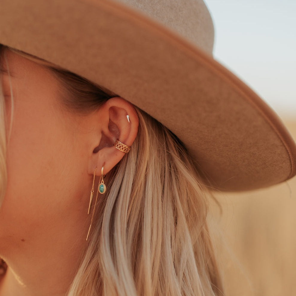 Riley Turquoise Hoops