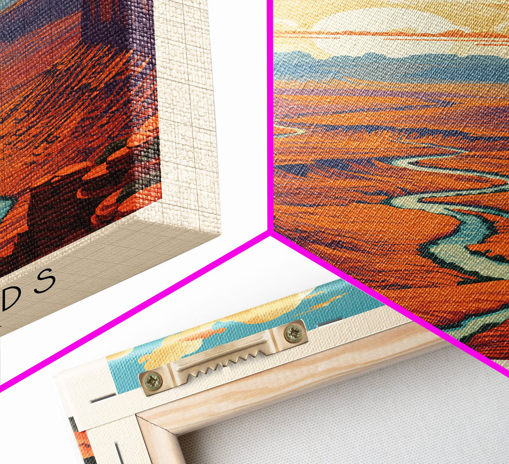 Canyonlands National Park Utah Travel Art, National Park Print, Minimalist Travel Art, Midcentury Modern Style Landscape Painting