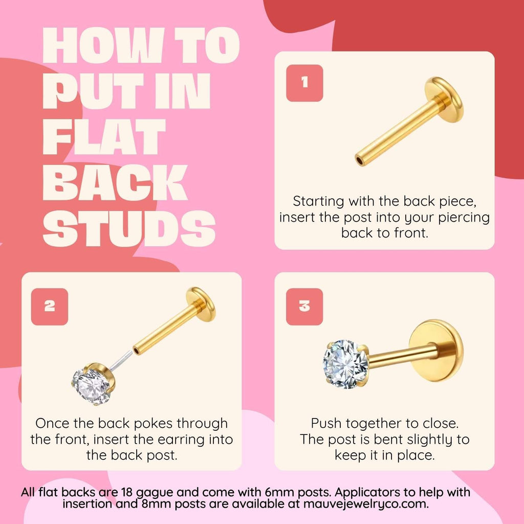 Flower Flat Back Studs