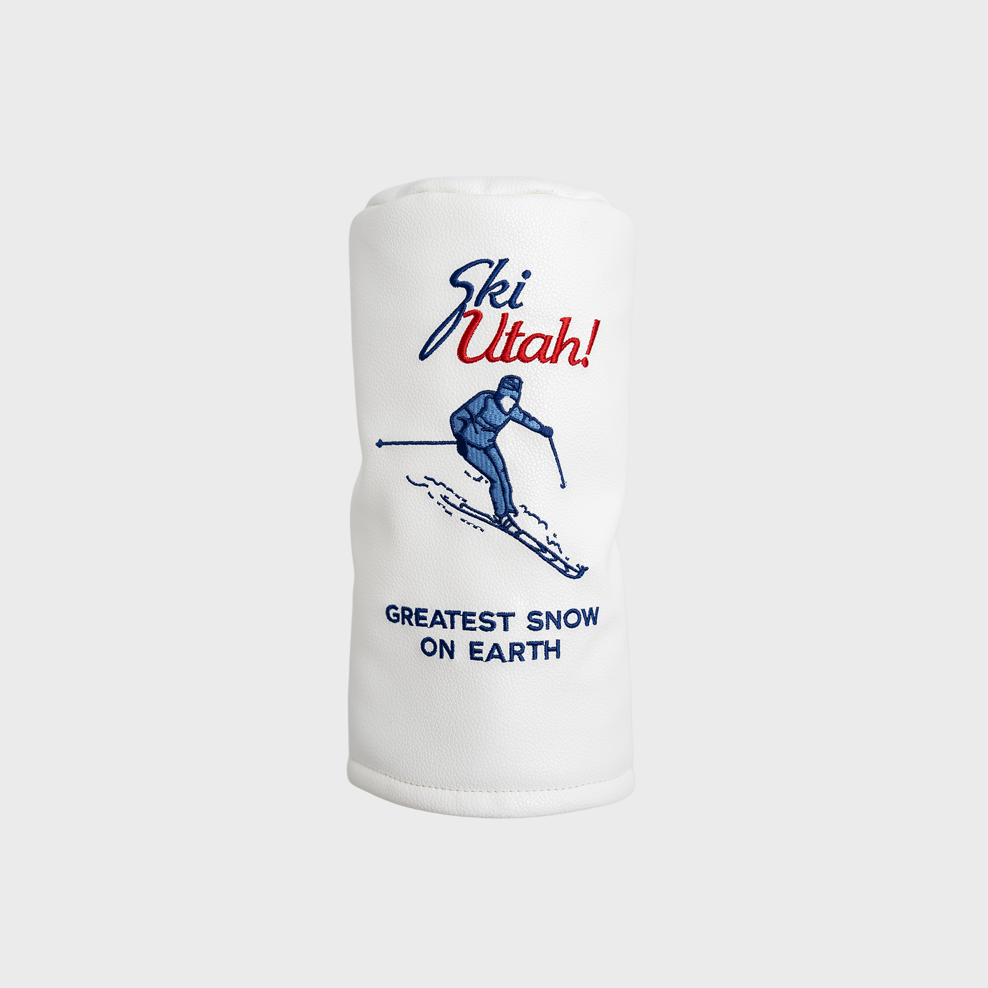 Ski Utah! Driver Headcover | Premium White Ski Utah! License Plate Driver Headcover