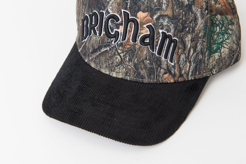 BYU Fade Hat Camo Black Corduroy Brim