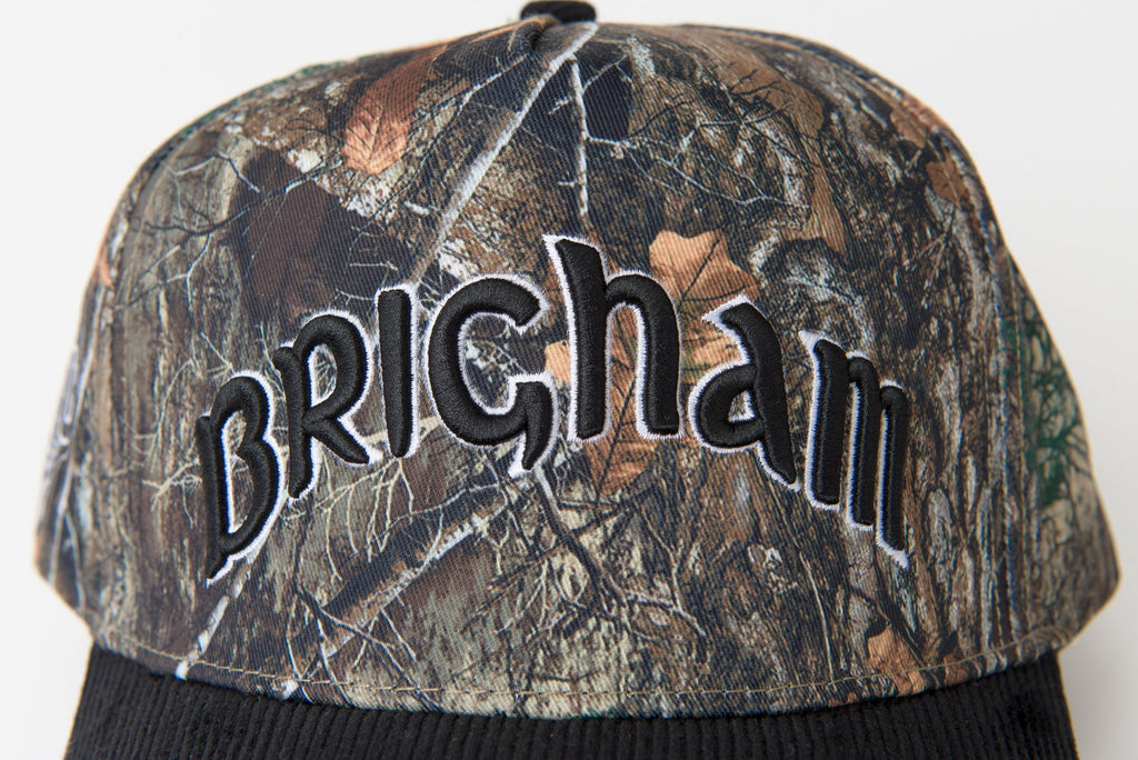 BYU Fade Hat Camo Black Corduroy Brim